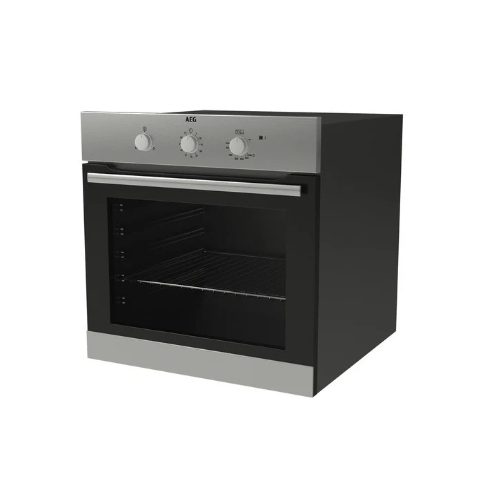 AEG Built-in Gas Oven 60cm, Easy-clean, XL baking tray, Thermic Air system, Black, BGB101011M - Image 2