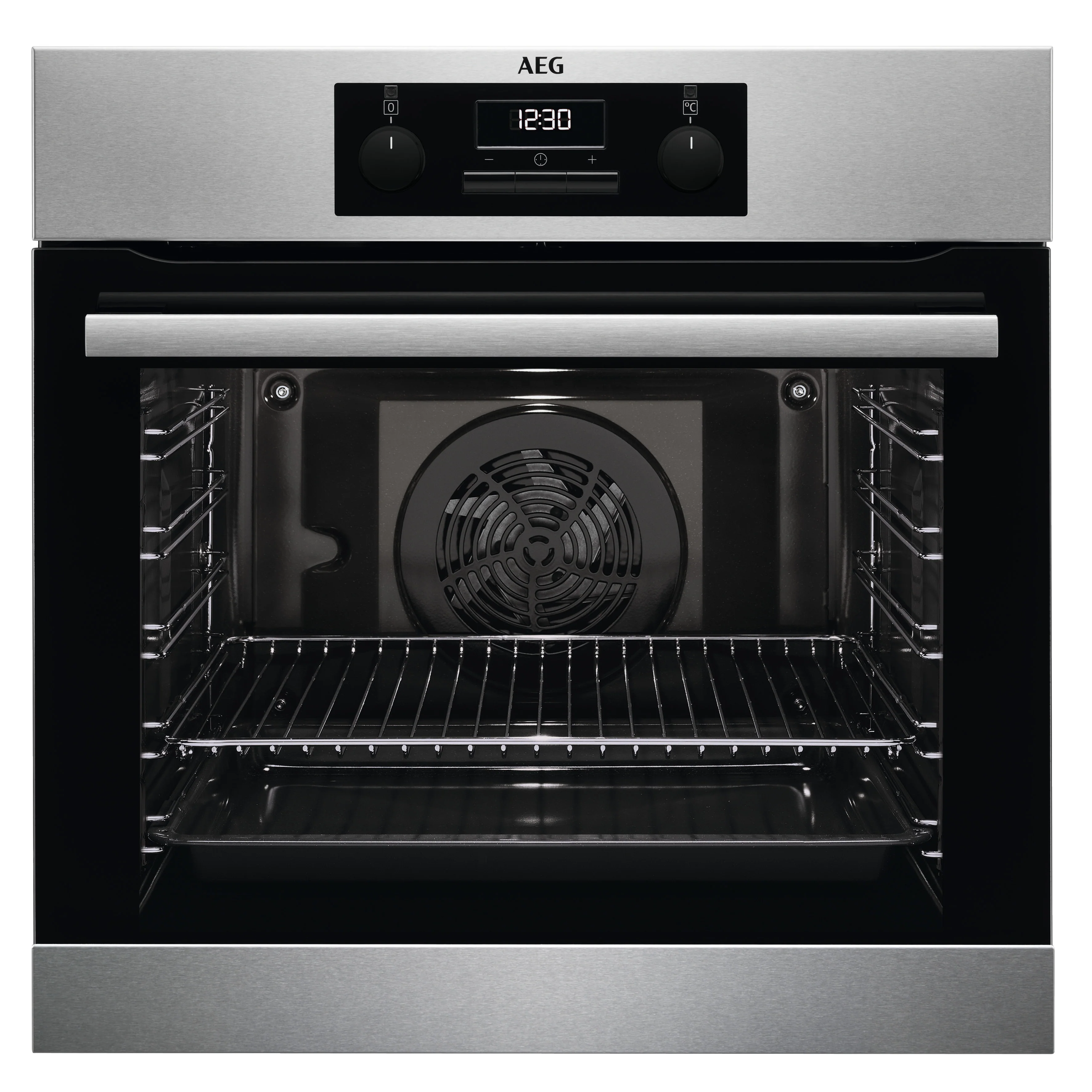 AEG Built-in Multifunction Gas Oven 60cm, XL baking tray, Easy-clean, Thermic Air system, Black, BEB231011M