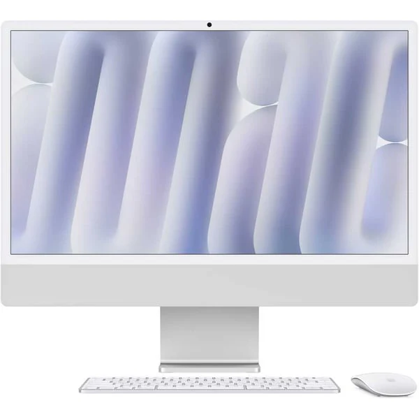 Apple iMac 24-inch (2024), M4 chip with 8-core CPU, 16GB RAM, 256GB SSD, 8-core GPU, 4.5K Retina Display, English Keyboard, UAE Version, Silver, MWUC3ZS/A