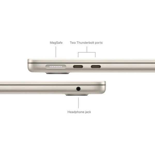 Apple Macbook Air 13-inch (2024), M2 chip with 8-core CPU, 16GB RAM, 256GB SSD, 8-core GPU, 13.6-inch Liquid Retina XDR display, Arb-Eng Keyboard, UAE Version, Starlight, MC7W4AB/A - Image 7