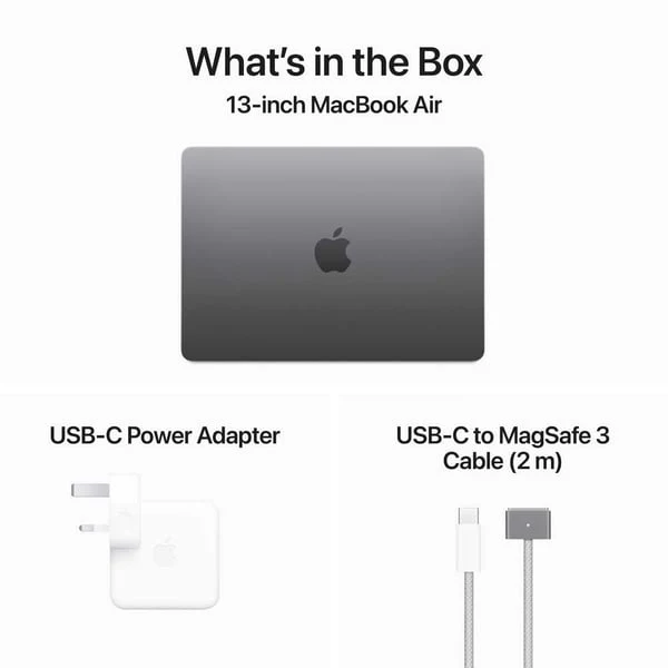 Apple Macbook Air 13-inch (2024), M2 chip with 8-core CPU, 16GB RAM, 256GB SSD, 8-core GPU, 13.6-inch Liquid Retina XDR display, English Keyboard, UAE Version, Space Gray, MC7U4ZS/A - Image 9