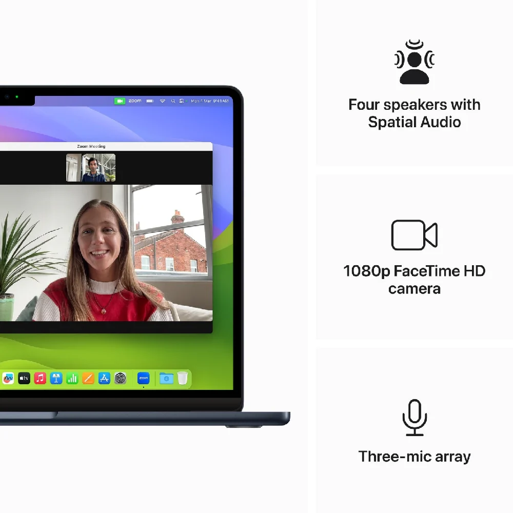 Apple MacBook Air 13-Inch M3 chip with 8 core CPU and 10 core GPU 8GB/512GB SSD Midnight - Image 6
