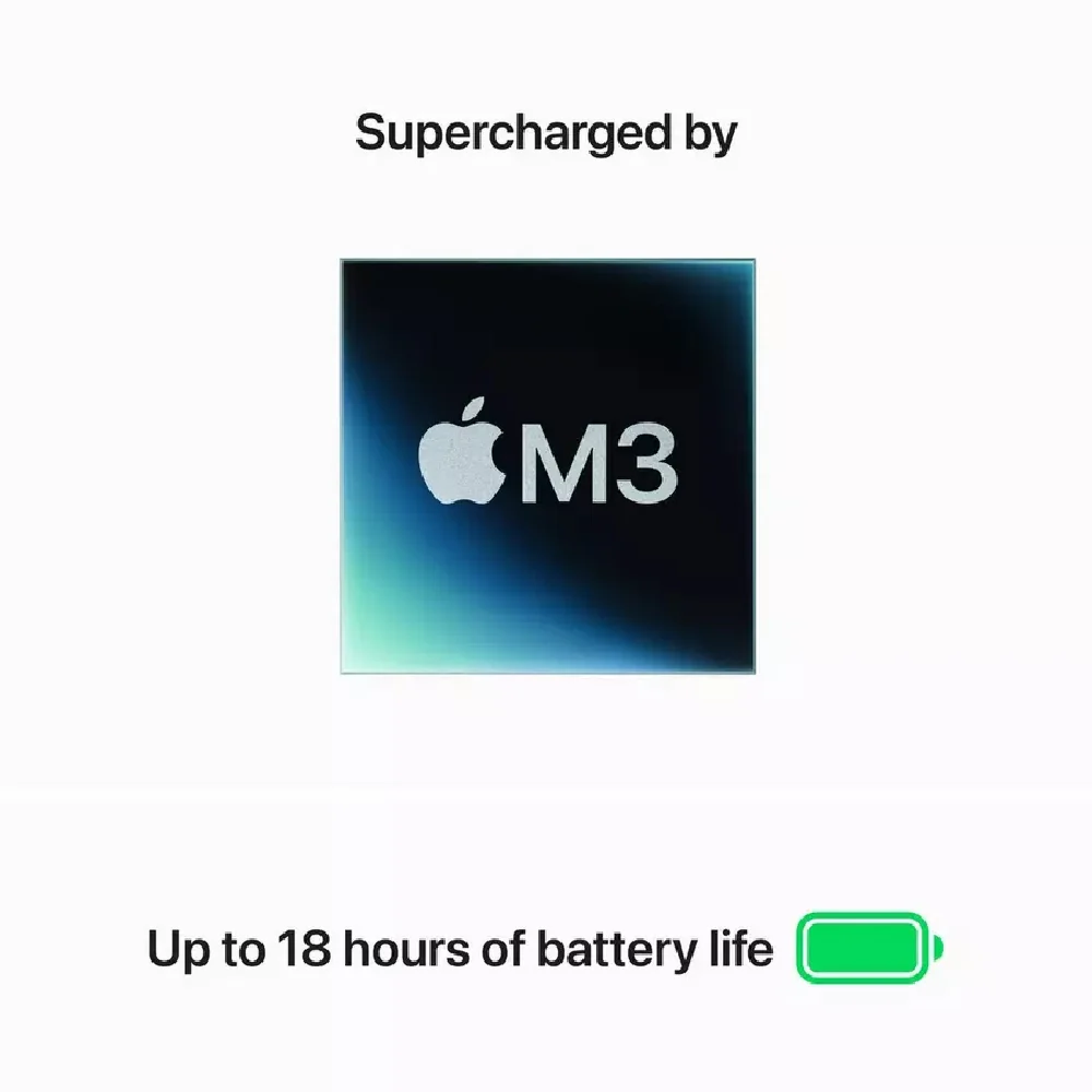 Apple MacBook Air 13-Inch M3 chip with 8 core CPU and 8 core GPU 8GB/256GB SSD Midnight - Image 4