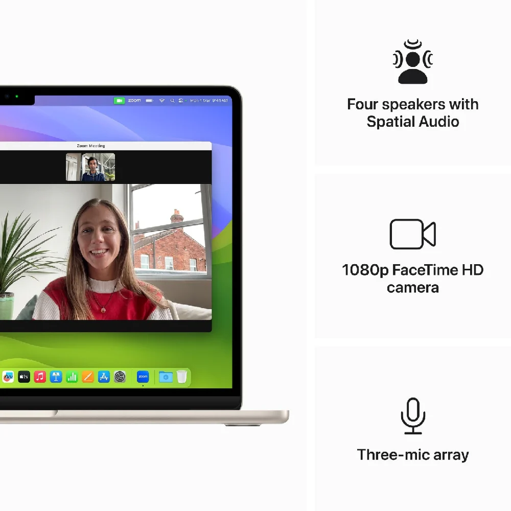 Apple MacBook Air 13-Inch M3 chip with 8 core CPU and 8 core GPU 8GB/256GB SSD Starlight - Image 6