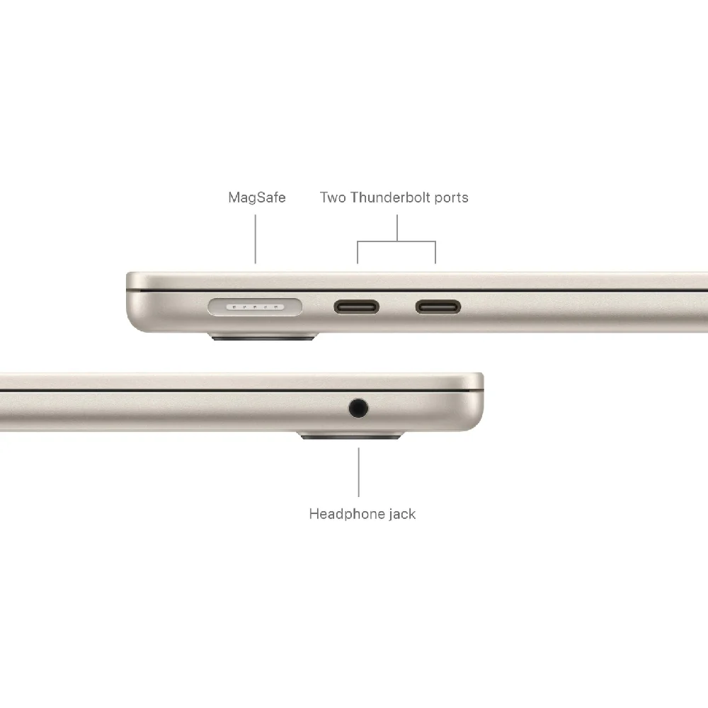 Apple MacBook Air 13-Inch M3 chip with 8 core CPU and 8 core GPU 8GB/256GB SSD Starlight - Image 7