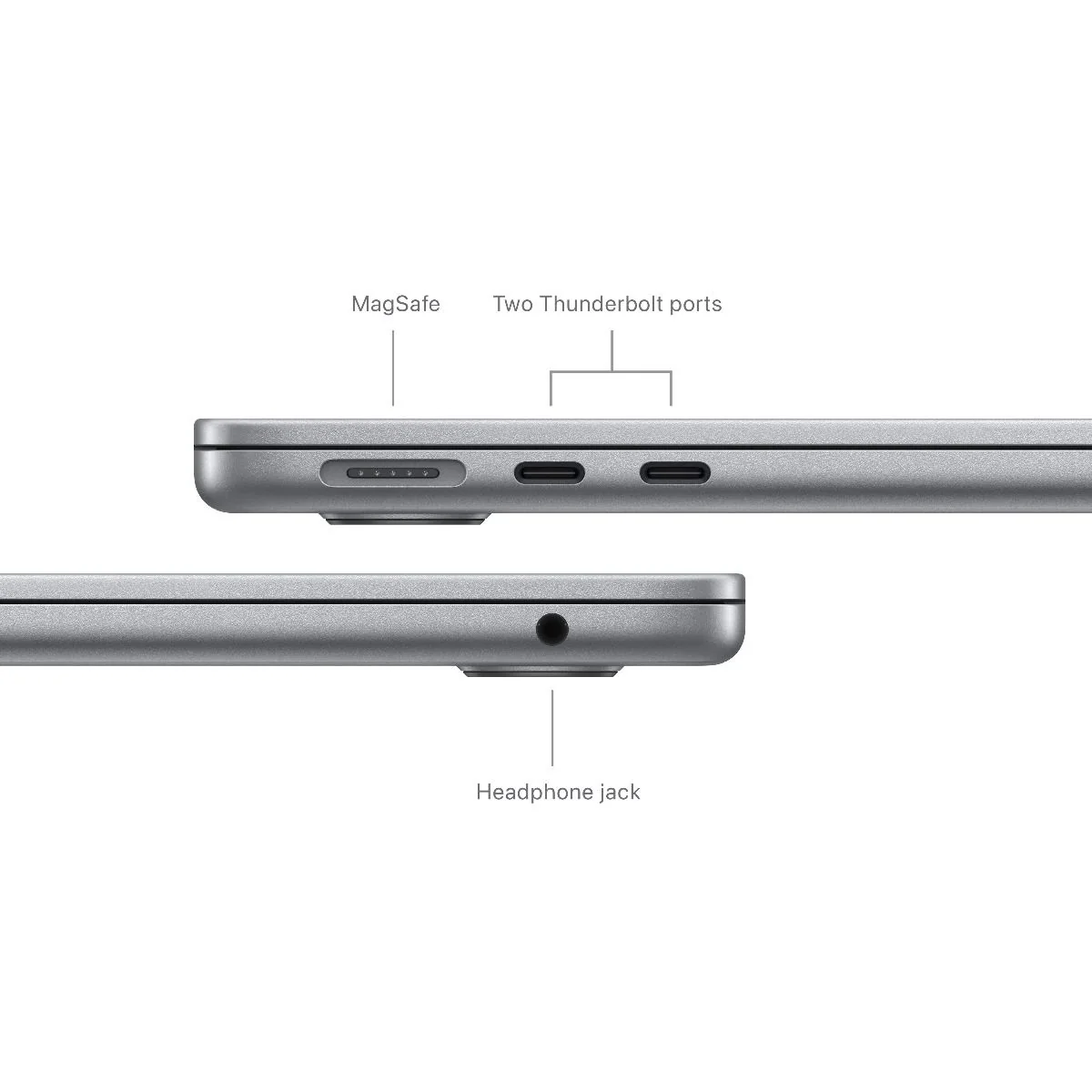 APPLE Macbook Air 13 M3 8GB RAM 256GB SSD Eng Keyboard, Space Gray, UAE Version, MRXN3ZS/A - Image 5