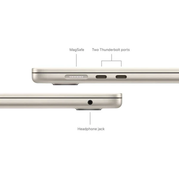 Apple Macbook Air 15-inch (2024), M3 chip with 8-core CPU, 24GB RAM, 512GB SSD, 10-core GPU, 15.3-inch Liquid Retina XDR display, Arb-Eng Keyboard, UAE Version, Starlight, MC9K4AB/A - Image 7