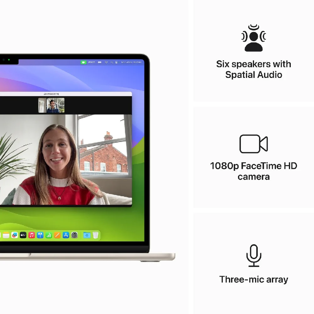 Apple MacBook Air 15-Inch M3 chip with 8 core CPU and 10 core GPU 8GB/512GB SSD Starlight - Image 6