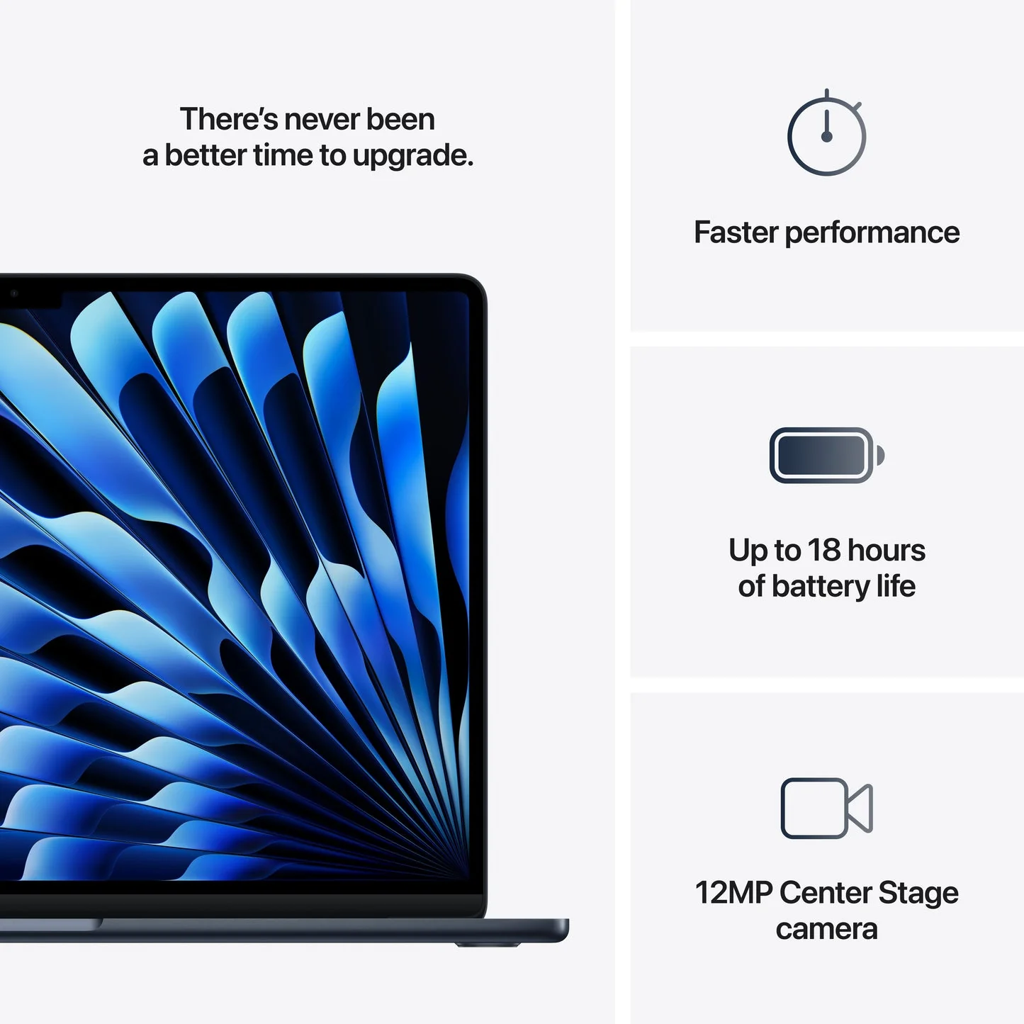 Apple MacBook Air 15 M4 Chip, 16GB RAM, 256GB Storage, Midnight, MW1L3AB/A - Image 9