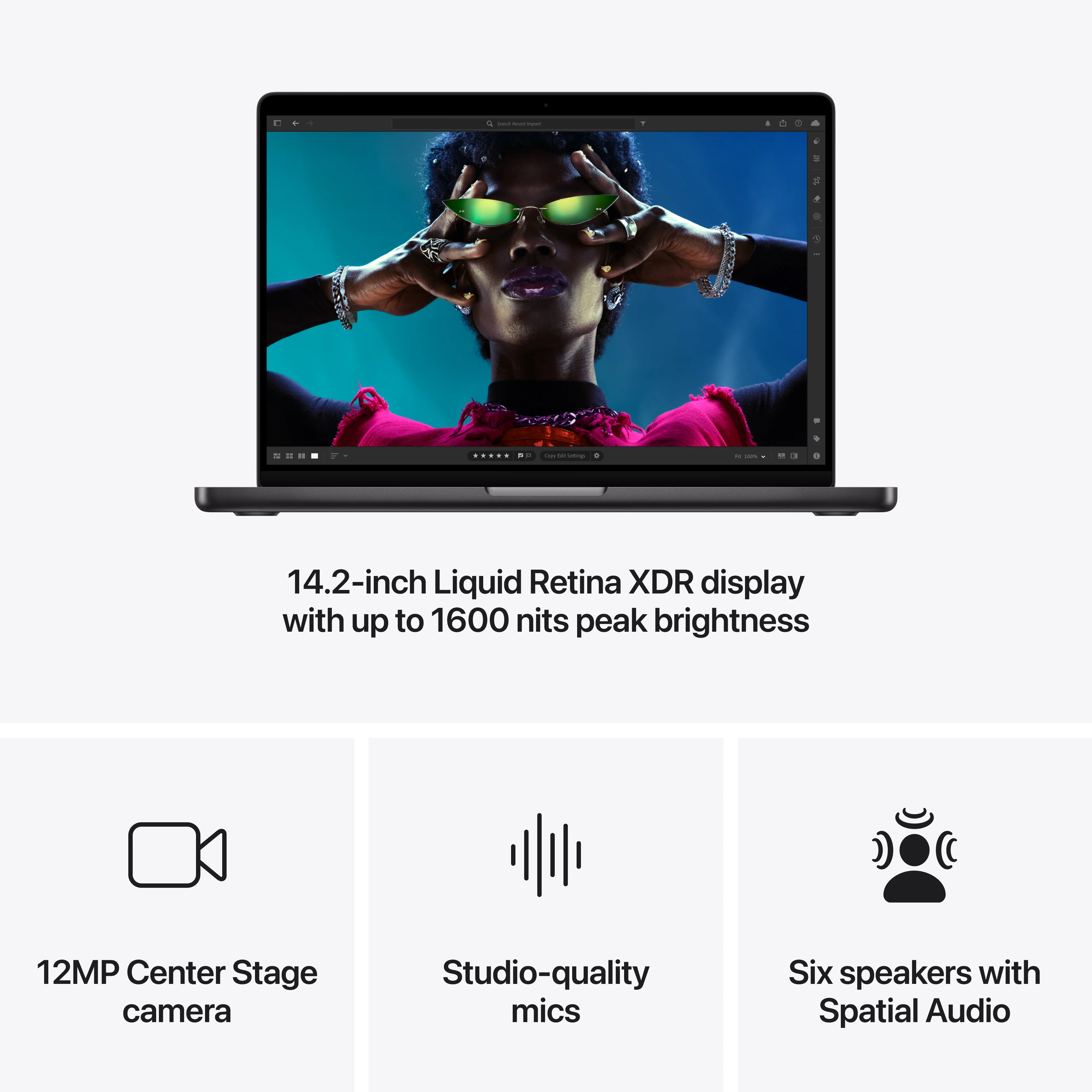 Apple Macbook Pro 14-inch (2024), M4 chip with 10-core CPU, 16GB RAM, 512GB SSD, 10-core GPU, 14.2-inch Liquid Retina XDR display, Arb-Eng Keyboard, UAE Version, Space Black, MW2U3AB/A - Image 6