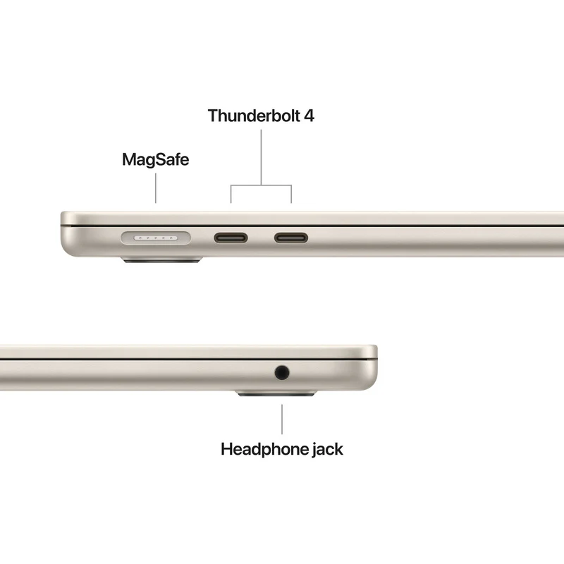 Apple MacBook Air 13, 13.6-inch display, M4, 16GB RAM, 256GB Storage, English-Arabic Keyboard, Starlight (2025) - Image 7