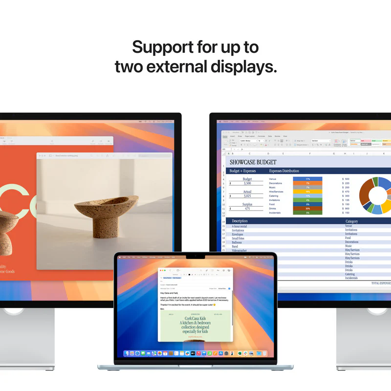 Apple MacBook Air 13, 13.6-inch display, M4, 16GB RAM, 512GB Storage, English-Arabic Keyboard, Midnight (2025) - Image 9