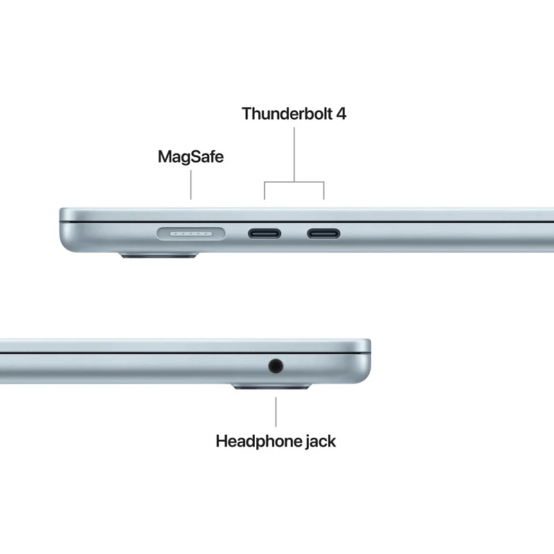 Apple MacBook Air 15, 15.3-inch display, M4, 16GB RAM, 256GB Storage, English-Arabic Keyboard, Sky Blue (2025) - Image 7