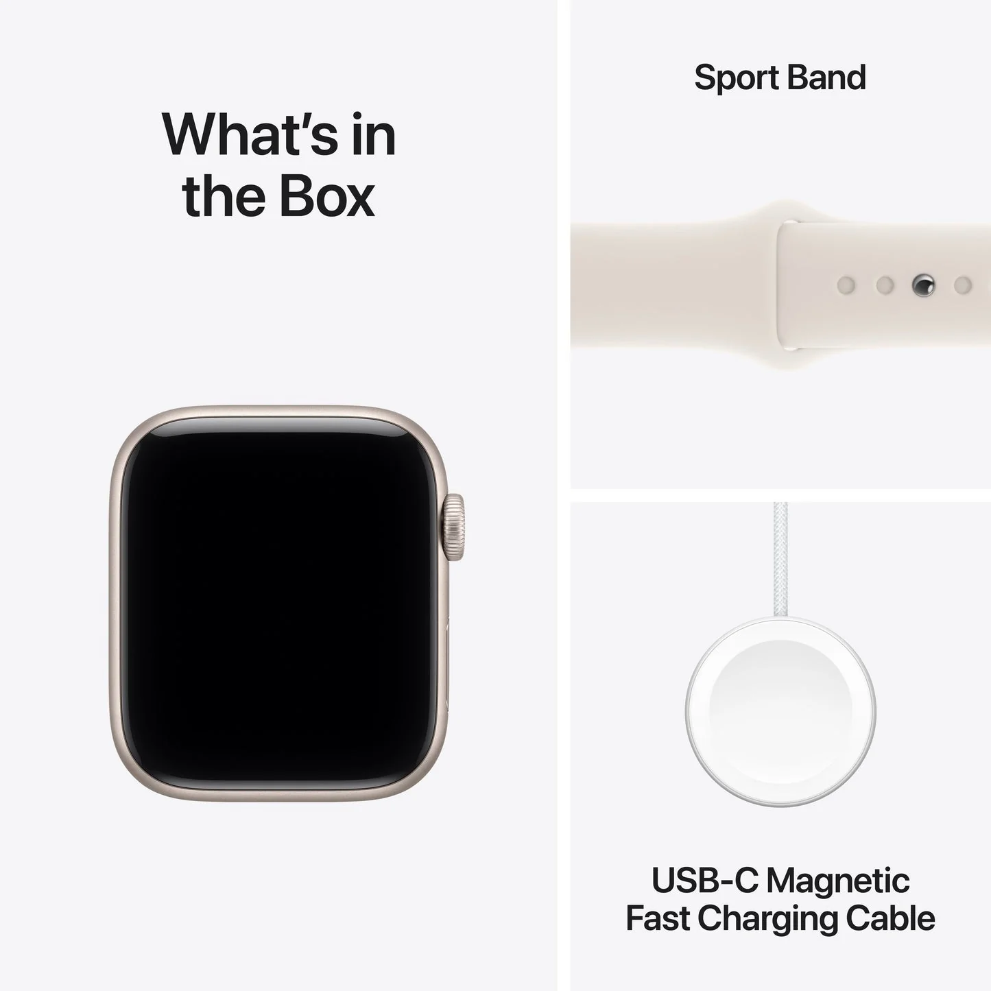 Apple Watch SE 3 GPS 40mm, Starlight Aluminium Case with Starlight Sport Band, S/M - Image 8