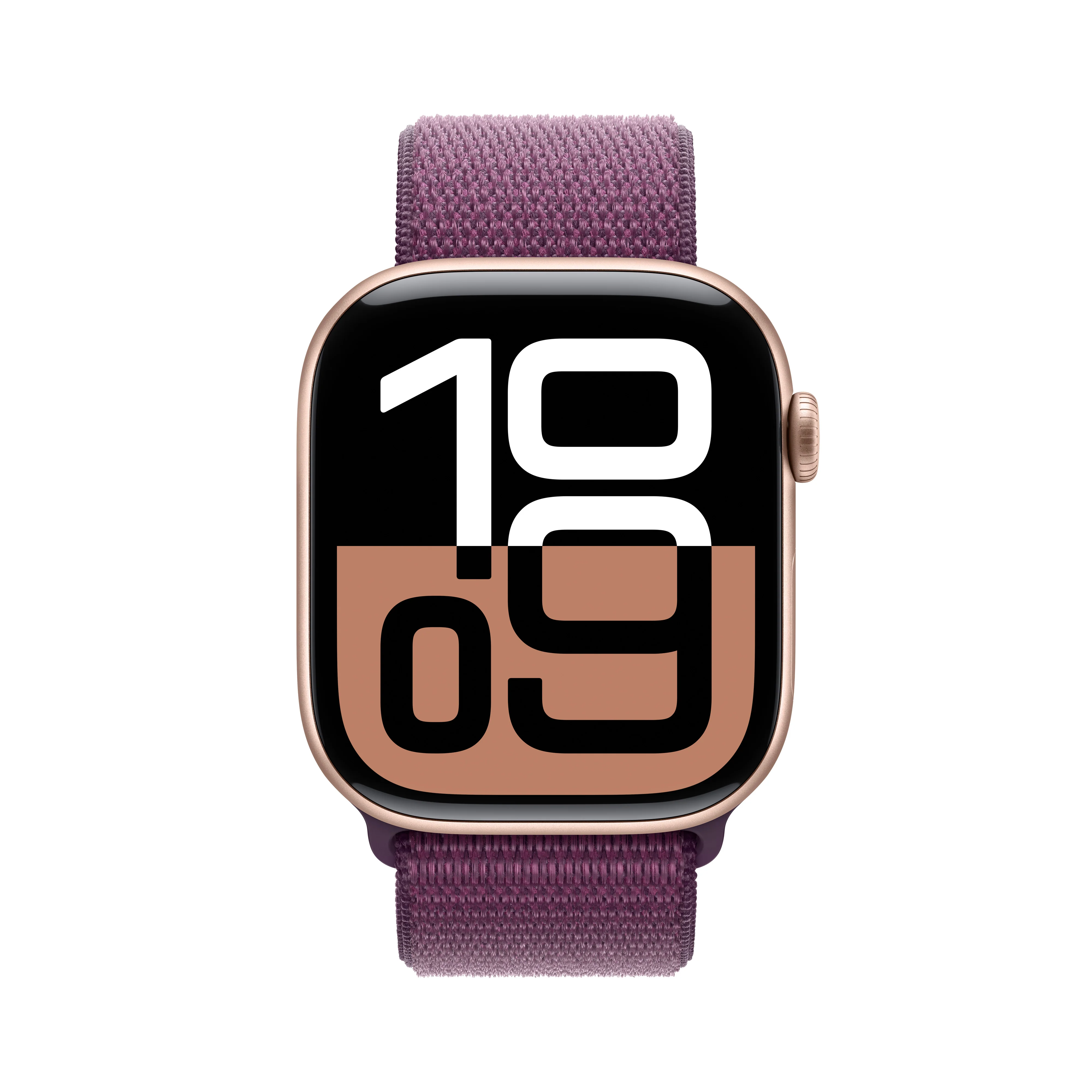 Apple Watch Series 10 GPS 42mm Rose Gold Aluminium Case with Plum Sport Loop, MWWK3QA/A - Image 2
