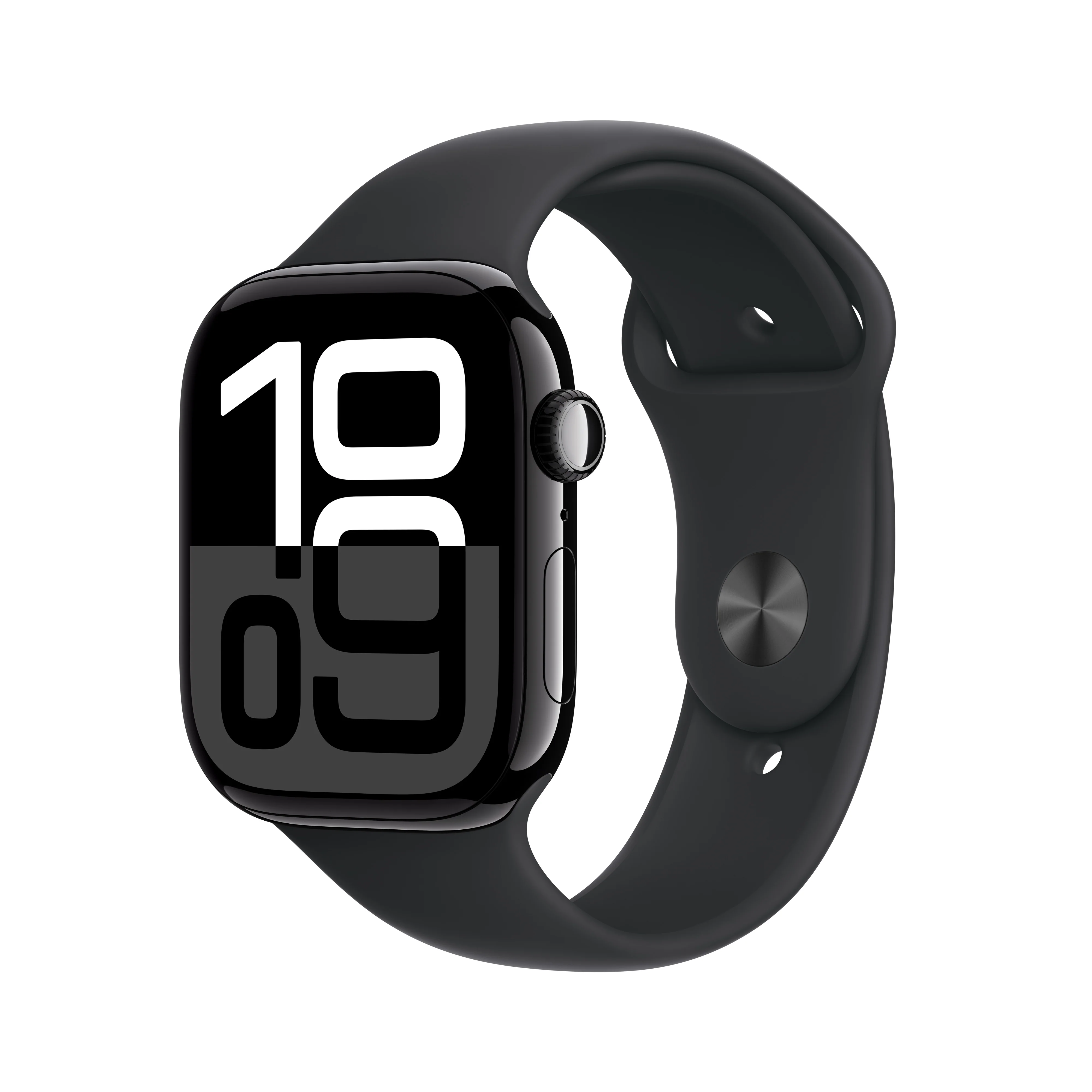 Apple Watch Series 10 GPS 46mm Jet Black Aluminium Case with Black Sport Band - M/L, MWWQ3QA/A