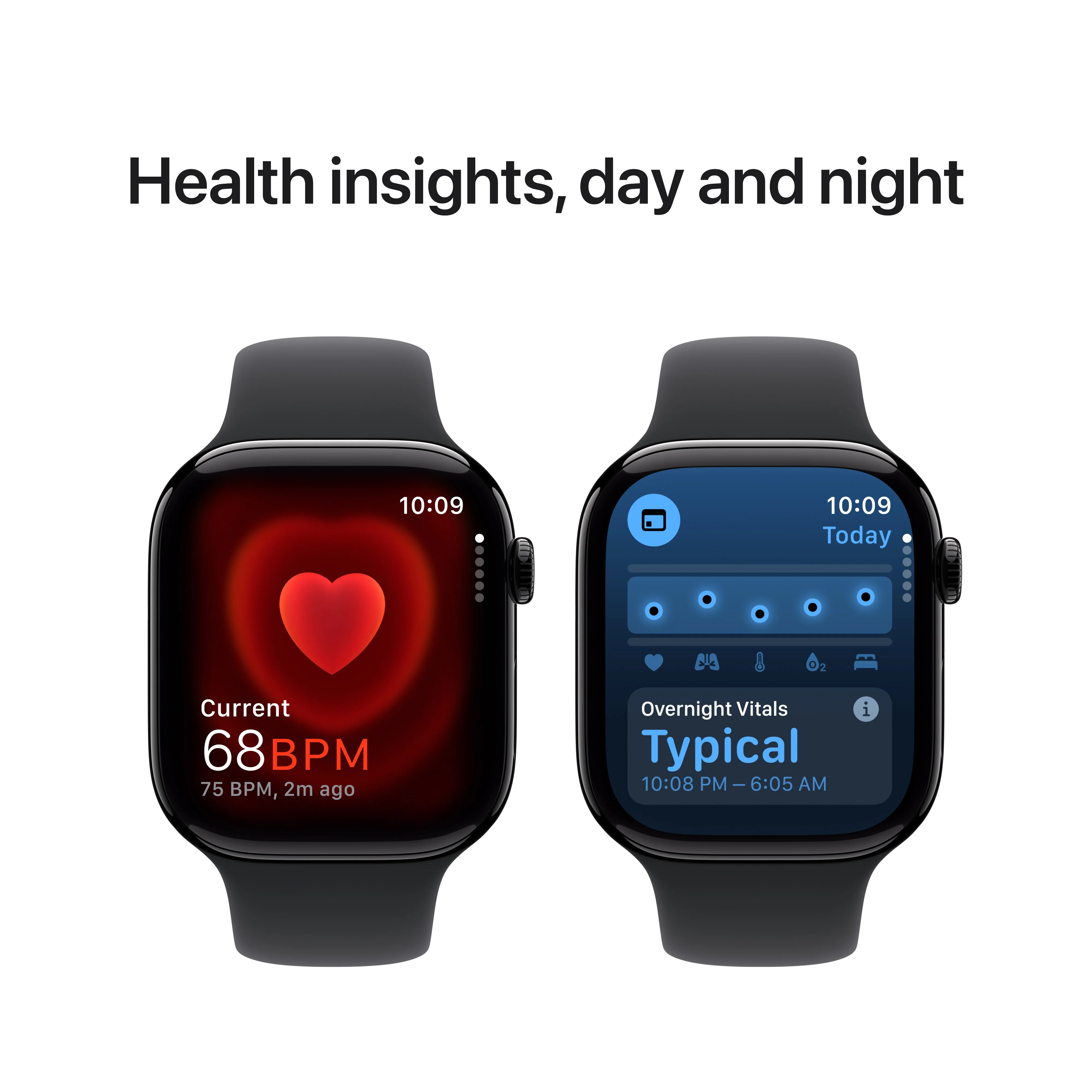 Apple Watch Series 10 GPS 46mm Jet Black Aluminium Case with Black Sport Band - M/L, MWWQ3QA/A - Image 5