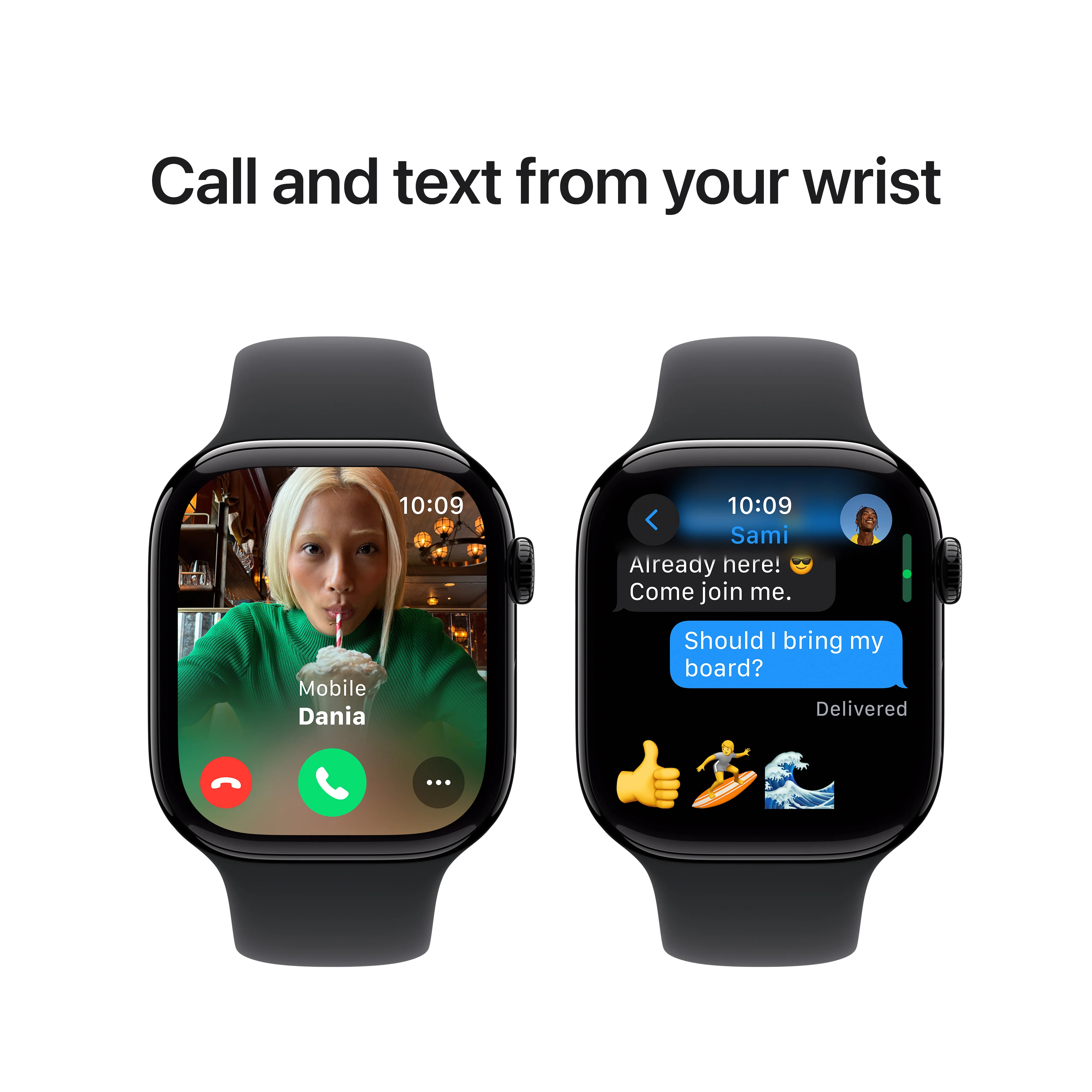 Apple Watch Series 10 GPS 46mm Jet Black Aluminium Case with Black Sport Band - M/L, MWWQ3QA/A - Image 7