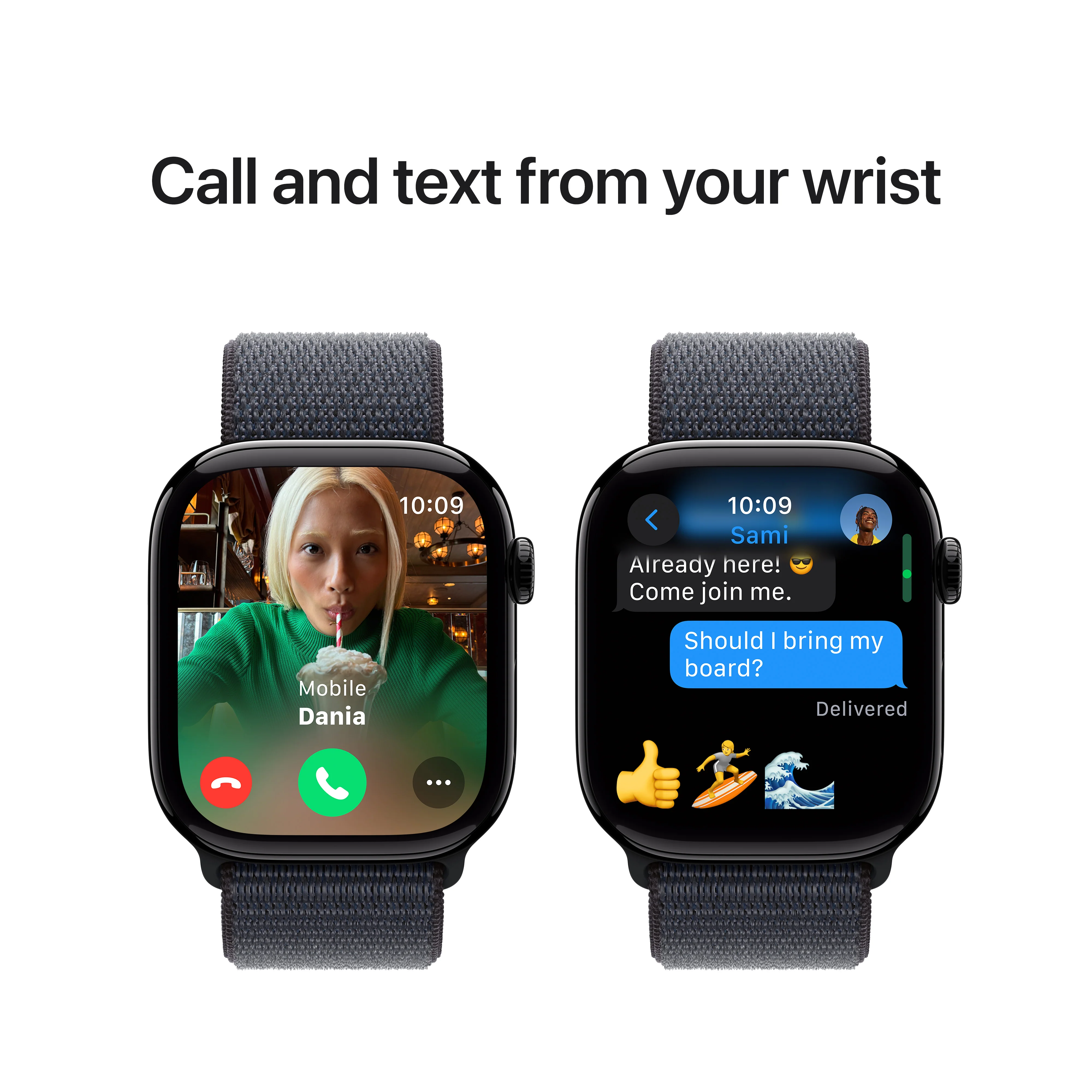 Apple Watch Series 10 GPS 46mm Jet Black Aluminium Case with Ink Sport Loop, MWWR3QA/A - Image 7