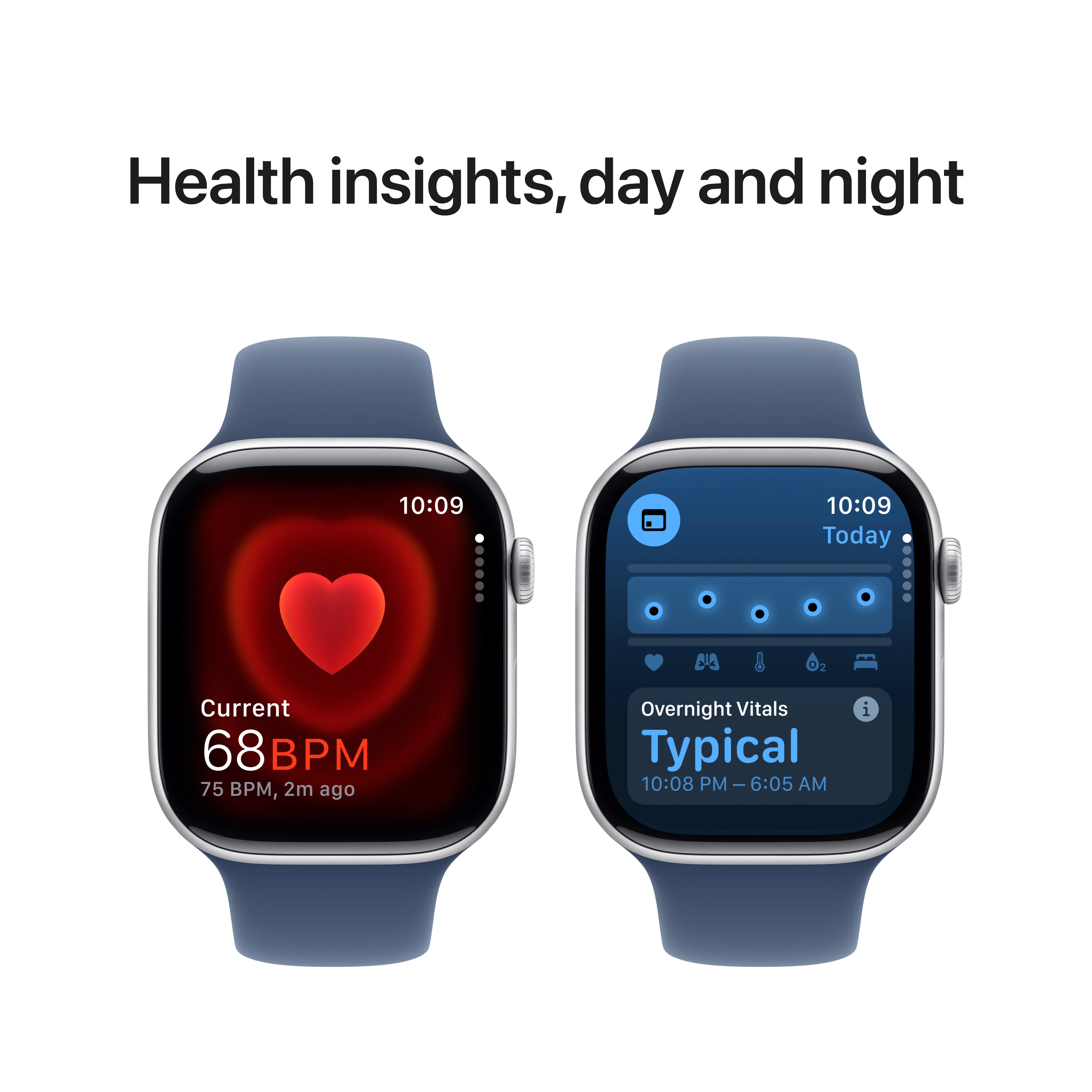 Apple Watch Series 10 GPS 46mm Silver Aluminium Case with Denim Sport Band - S/M, MWWL3QA/A - Image 5