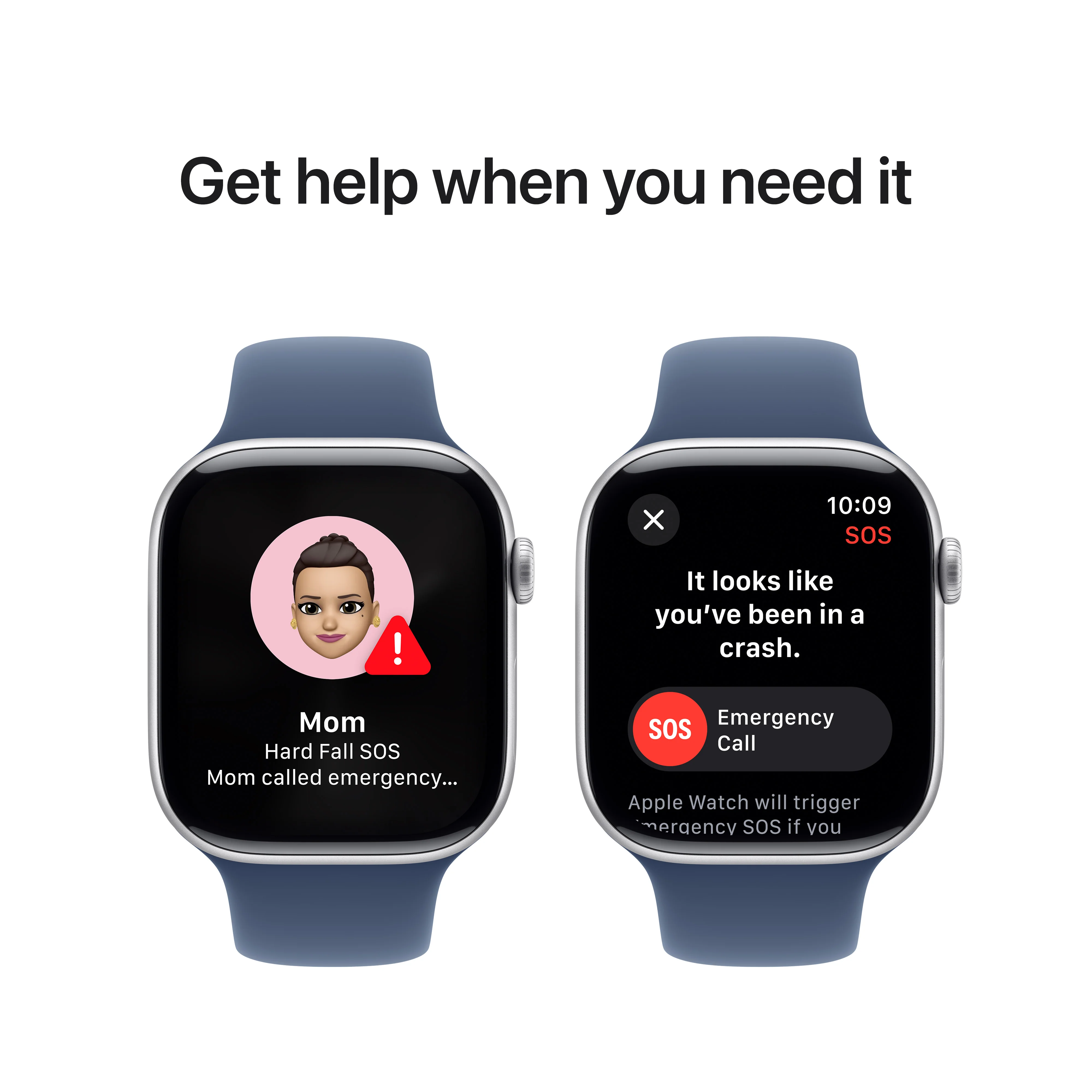 Apple Watch Series 10 GPS 46mm Silver Aluminium Case with Denim Sport Band - S/M, MWWL3QA/A - Image 6