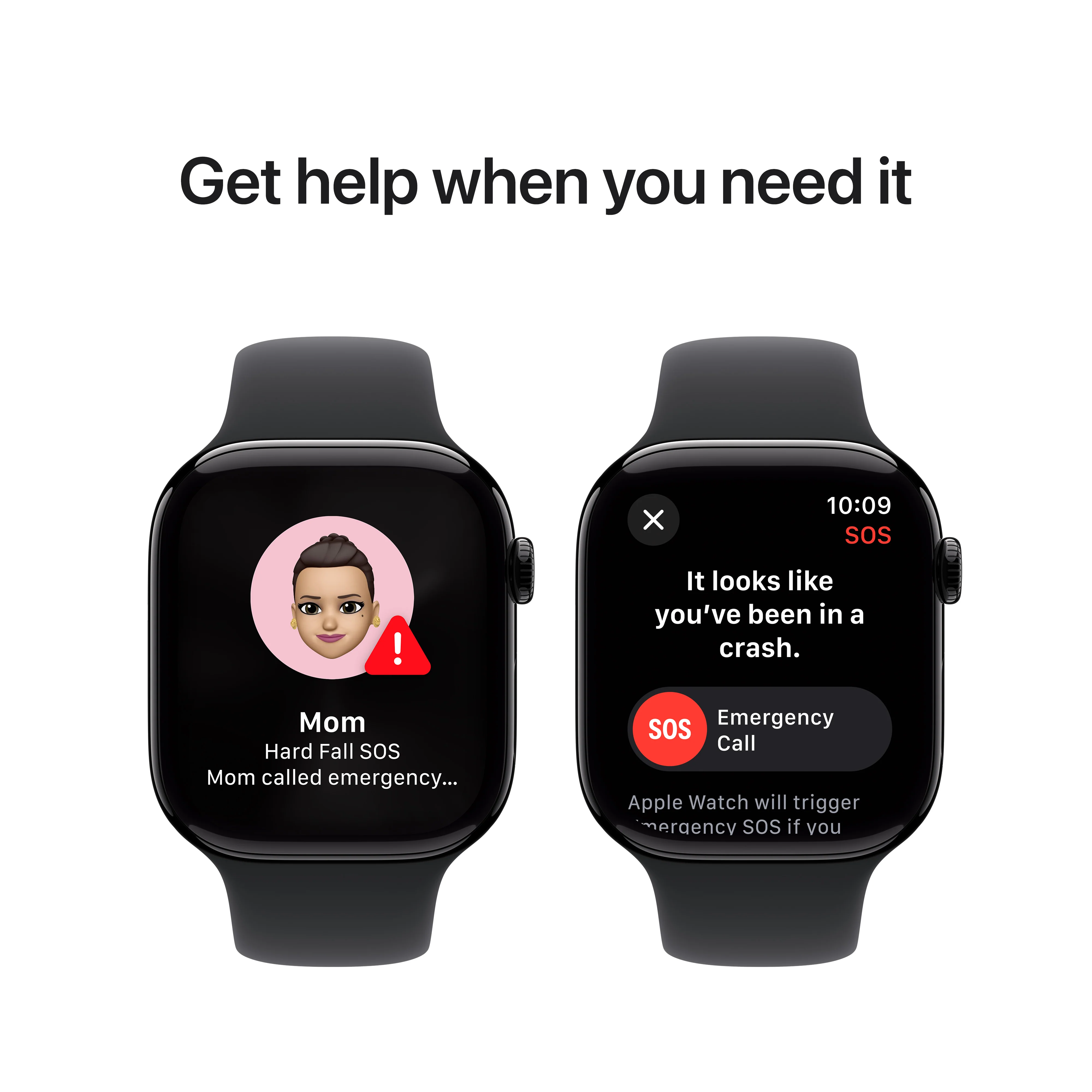 Apple Watch Series 10 GPS + Cellular 42mm Jet Black Aluminium Case with Black Sport Band - M/L, MWX73QA/A - Image 6