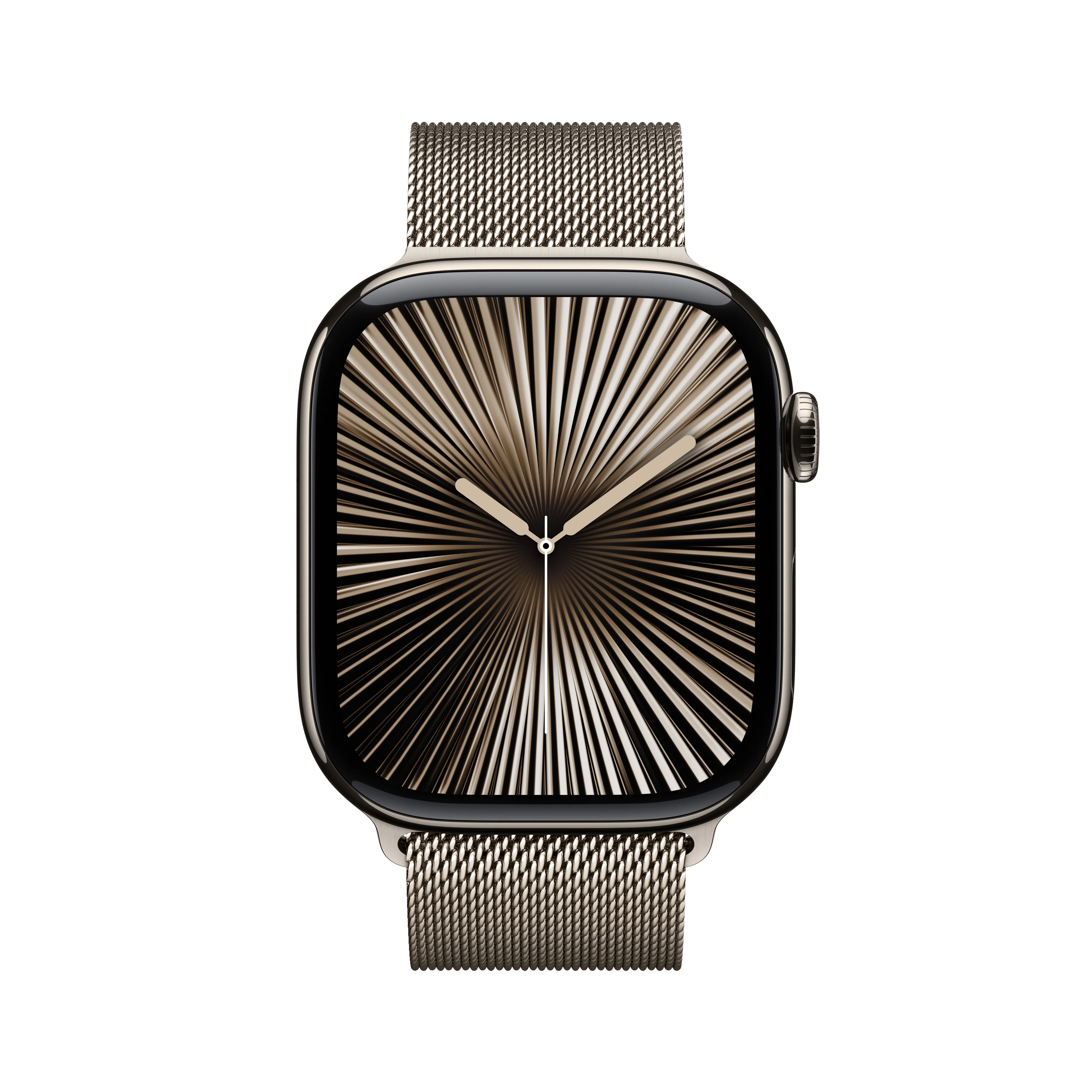 Apple Watch Series 10 GPS + Cellular 42mm Natural Titanium Case with Natural Milanese Loop, MWXF3QA/A - Image 2