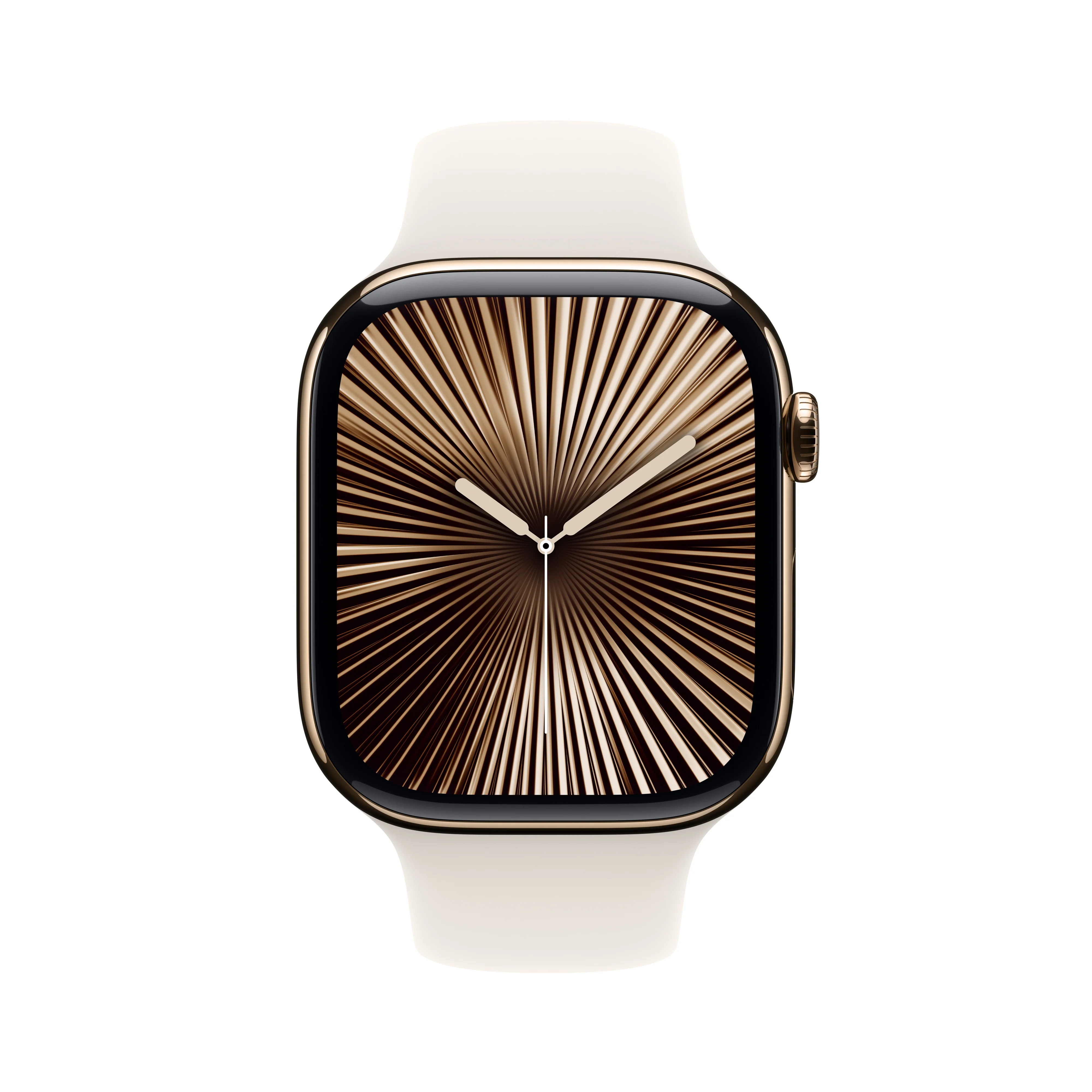 Apple Watch Series 10 GPS + Cellular 46mm Gold Titanium Case with Starlight Sport Band - S/M, MWYX3QA/A - Image 2