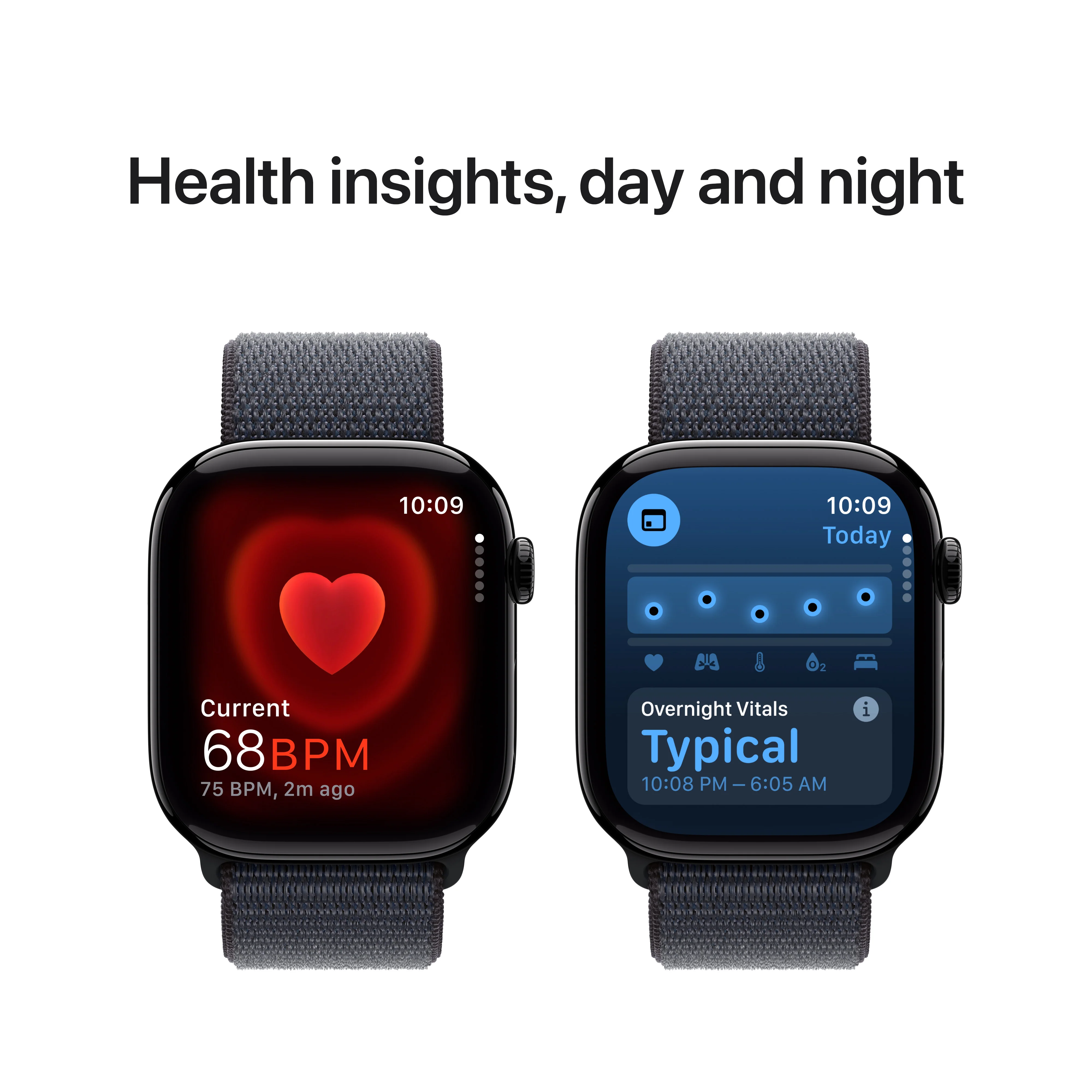 Apple Watch Series 10 GPS + Cellular 46mm Jet Black Aluminium Case with Ink Sport Loop, MWY53QA/A - Image 5