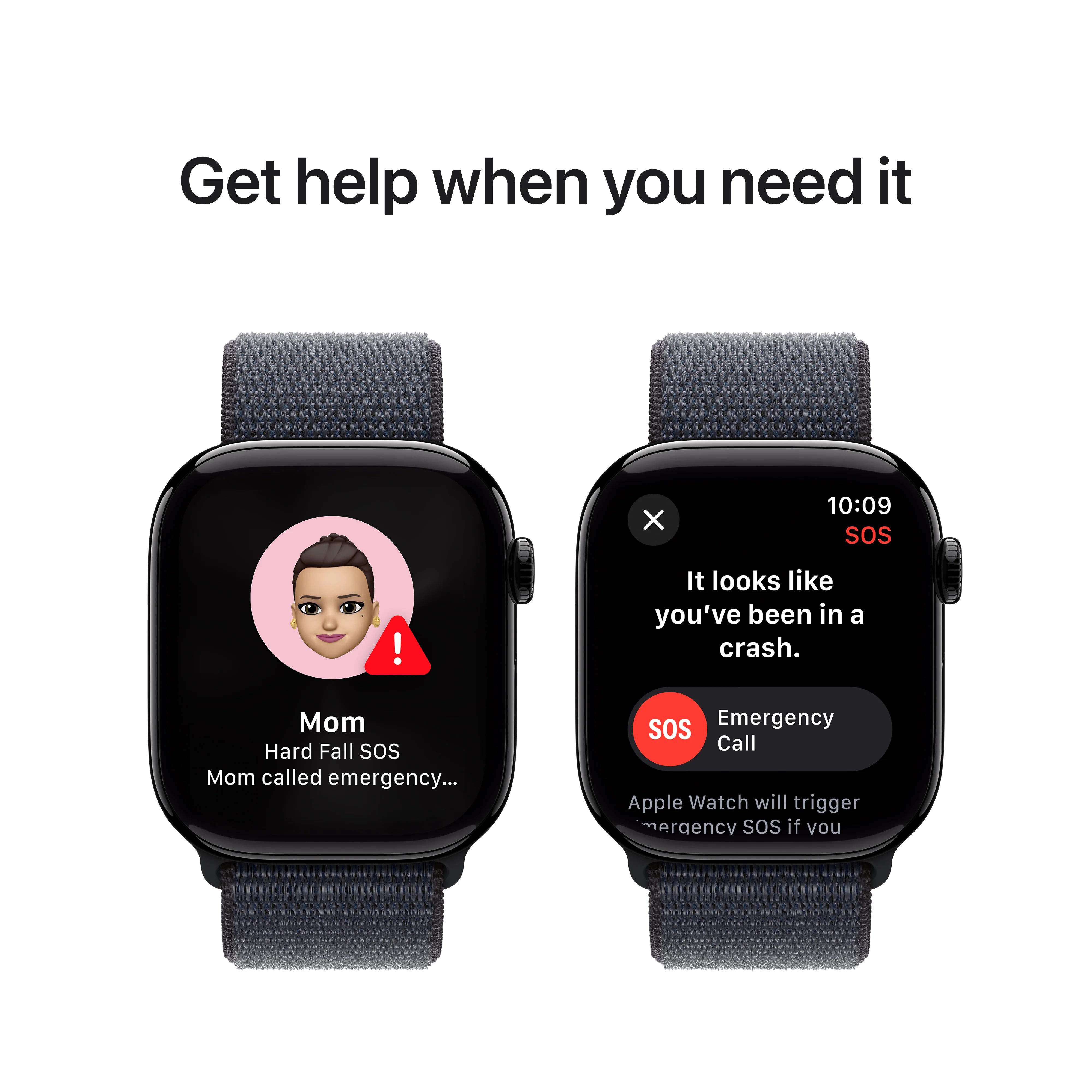Apple Watch Series 10 GPS + Cellular 46mm Jet Black Aluminium Case with Ink Sport Loop, MWY53QA/A - Image 6