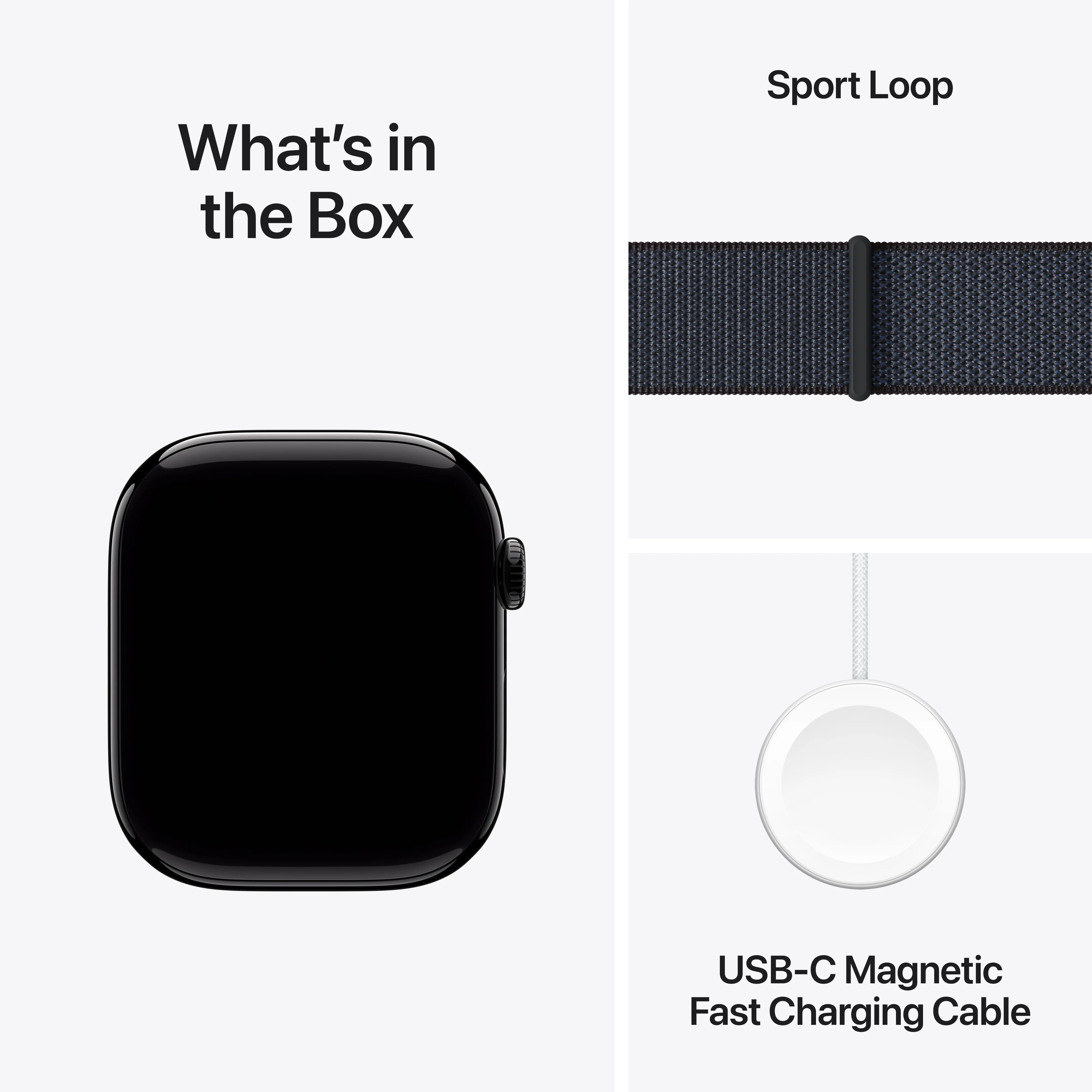 Apple Watch Series 10 GPS + Cellular 46mm Jet Black Aluminium Case with Ink Sport Loop, MWY53QA/A - Image 9