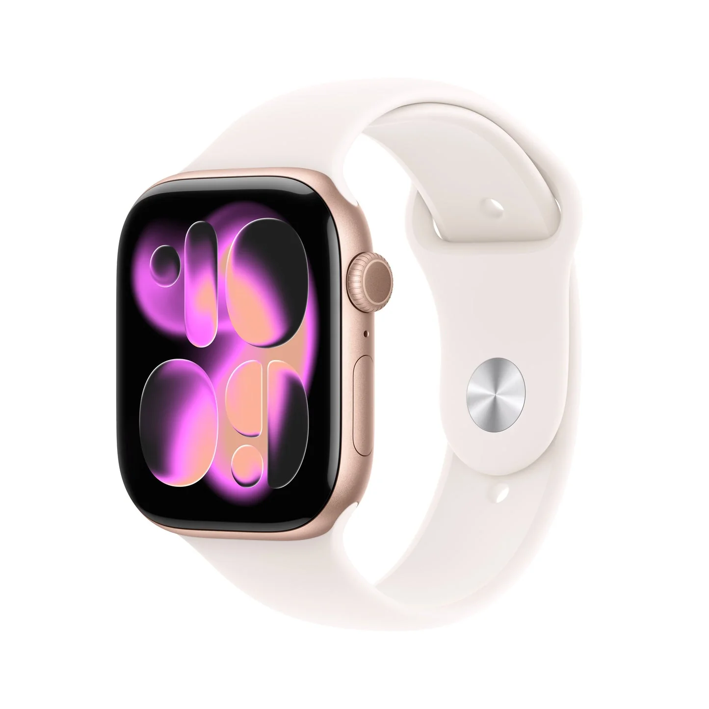 Apple Watch Series 11 GPS 42mm, Rose Gold Aluminium Case with Light Blush Sport Band, S/M