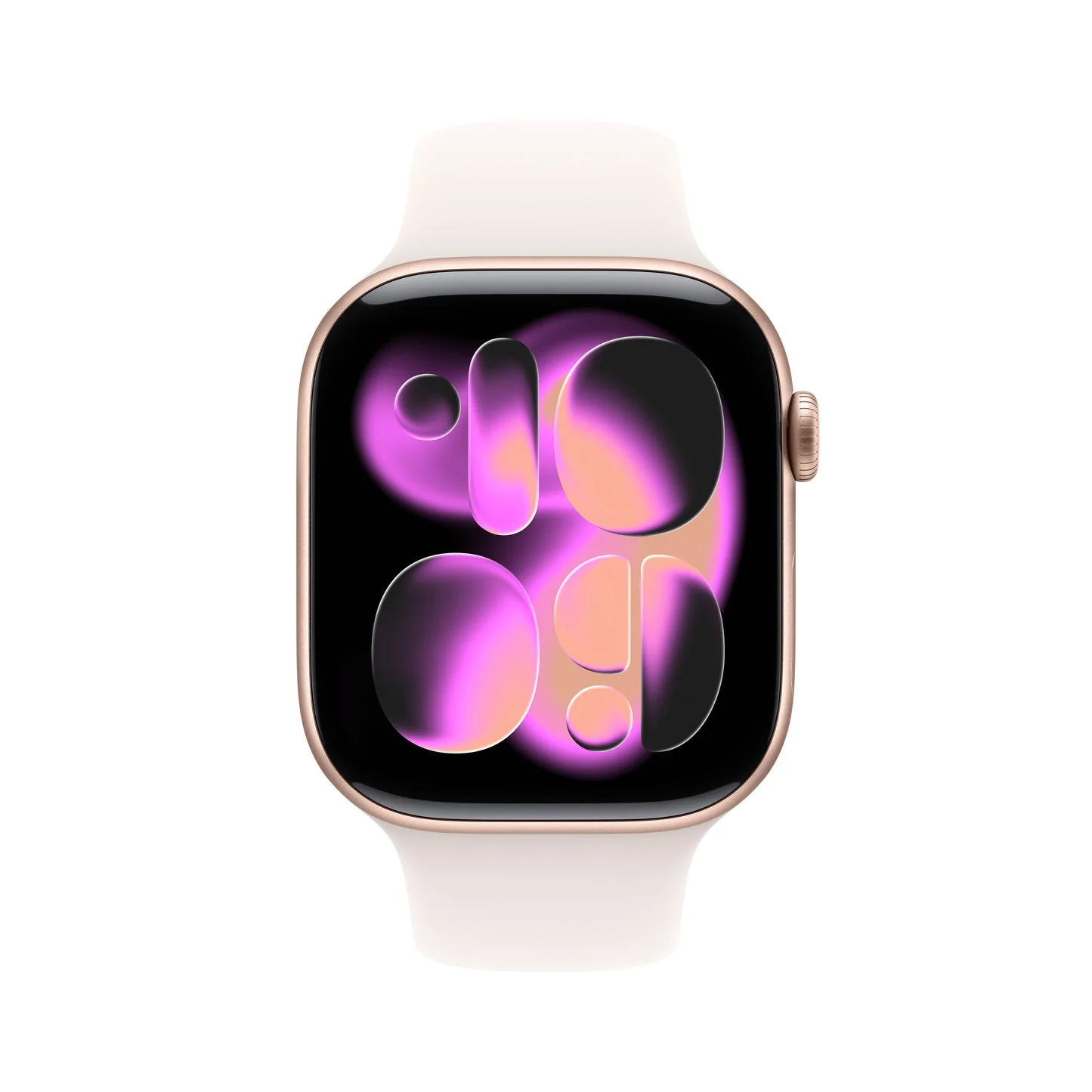 Apple Watch Series 11 GPS 42mm, Rose Gold Aluminium Case with Light Blush Sport Band, S/M - Image 2