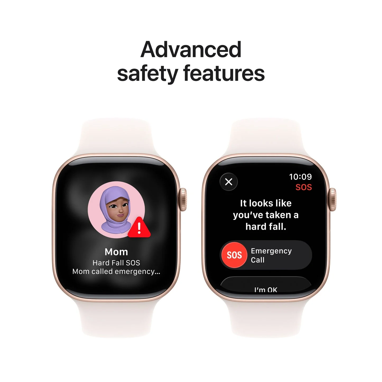 Apple Watch Series 11 GPS 42mm, Rose Gold Aluminium Case with Light Blush Sport Band, S/M - Image 6
