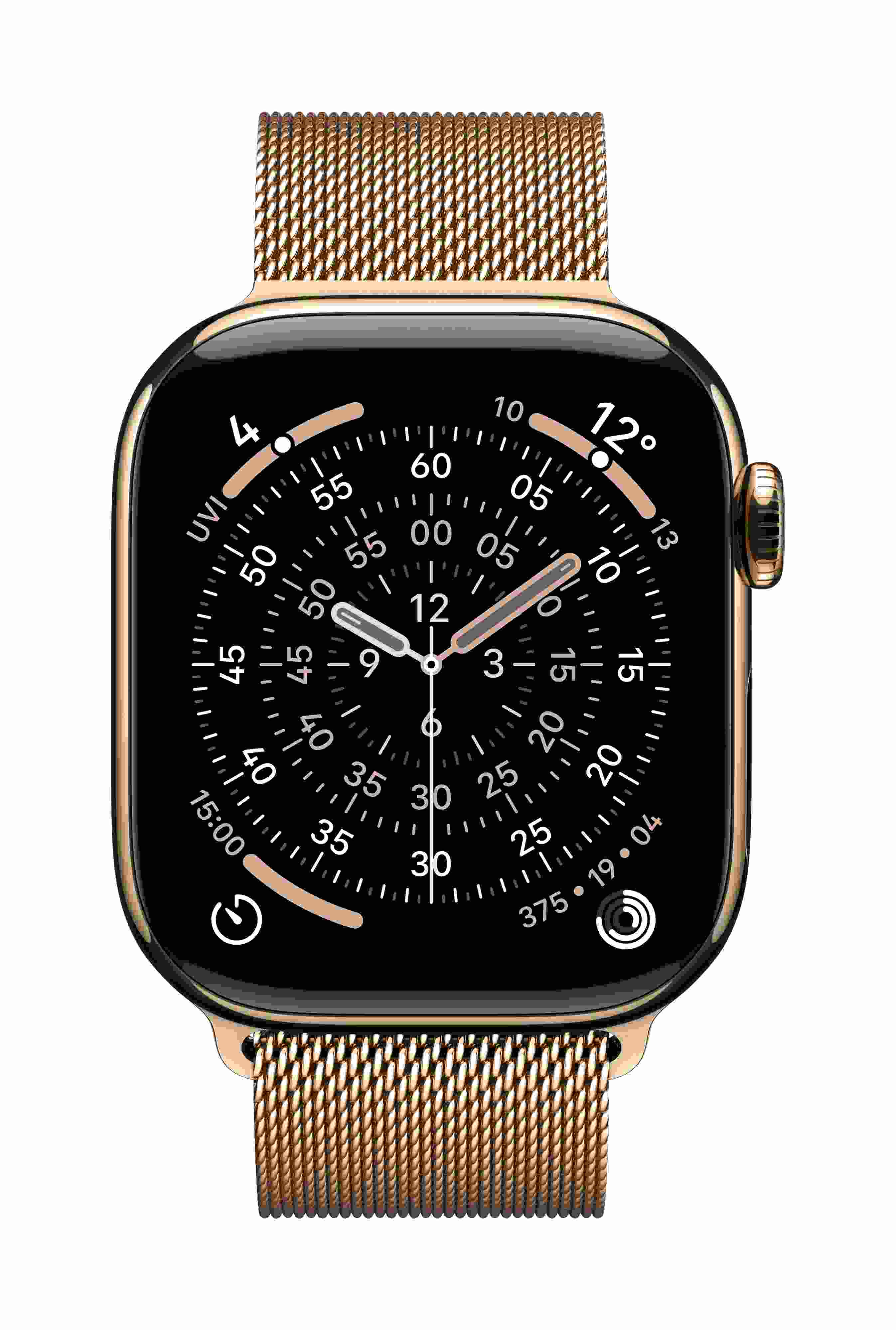 Apple Watch Series 11 GPS + Cellular 42mm, Gold Titanium Case with Gold Milanese Loop - Image 2