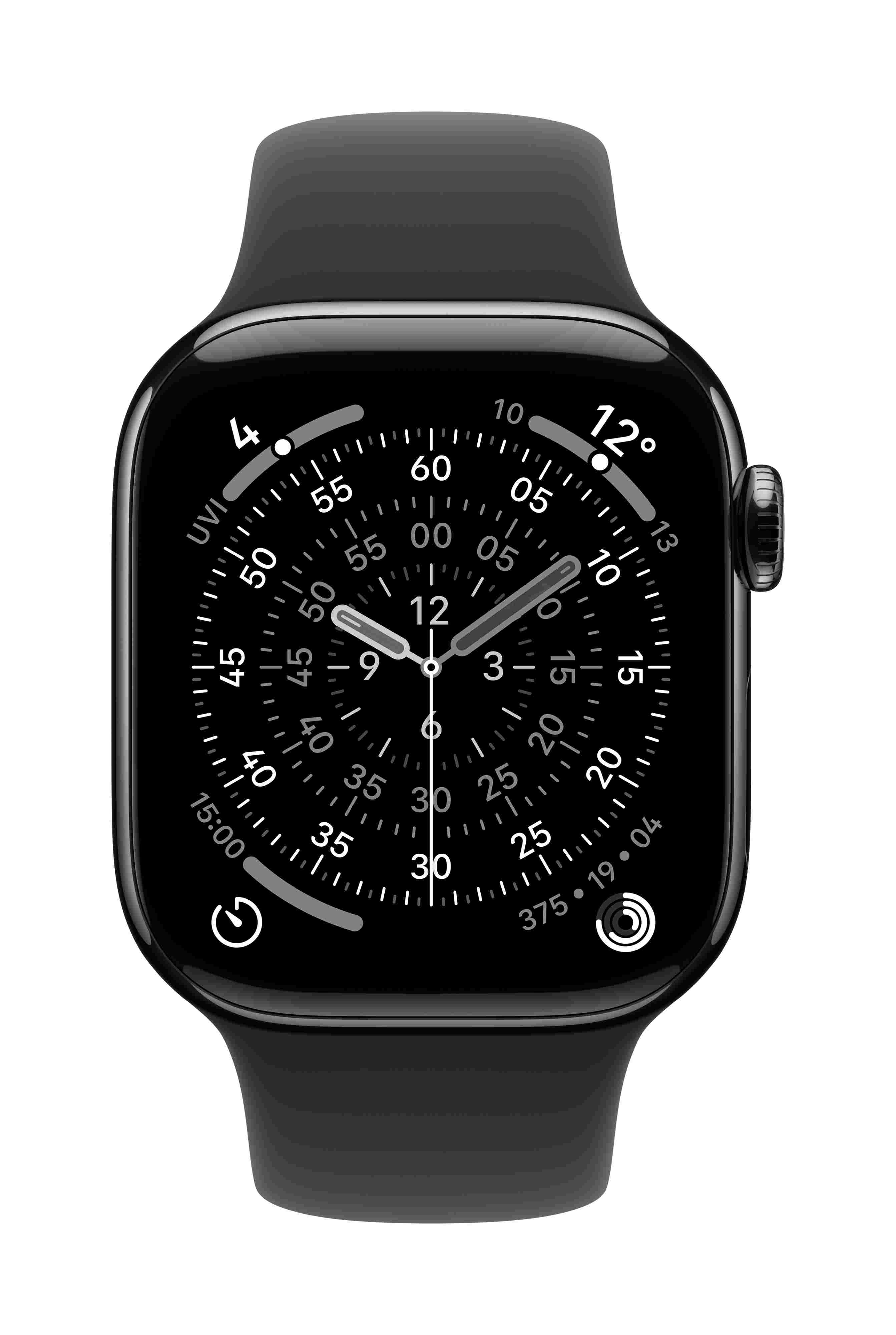 Apple Watch Series 11 GPS + Cellular 42mm, Slate Titanium Case with Black Sport Band, S/M - Image 2