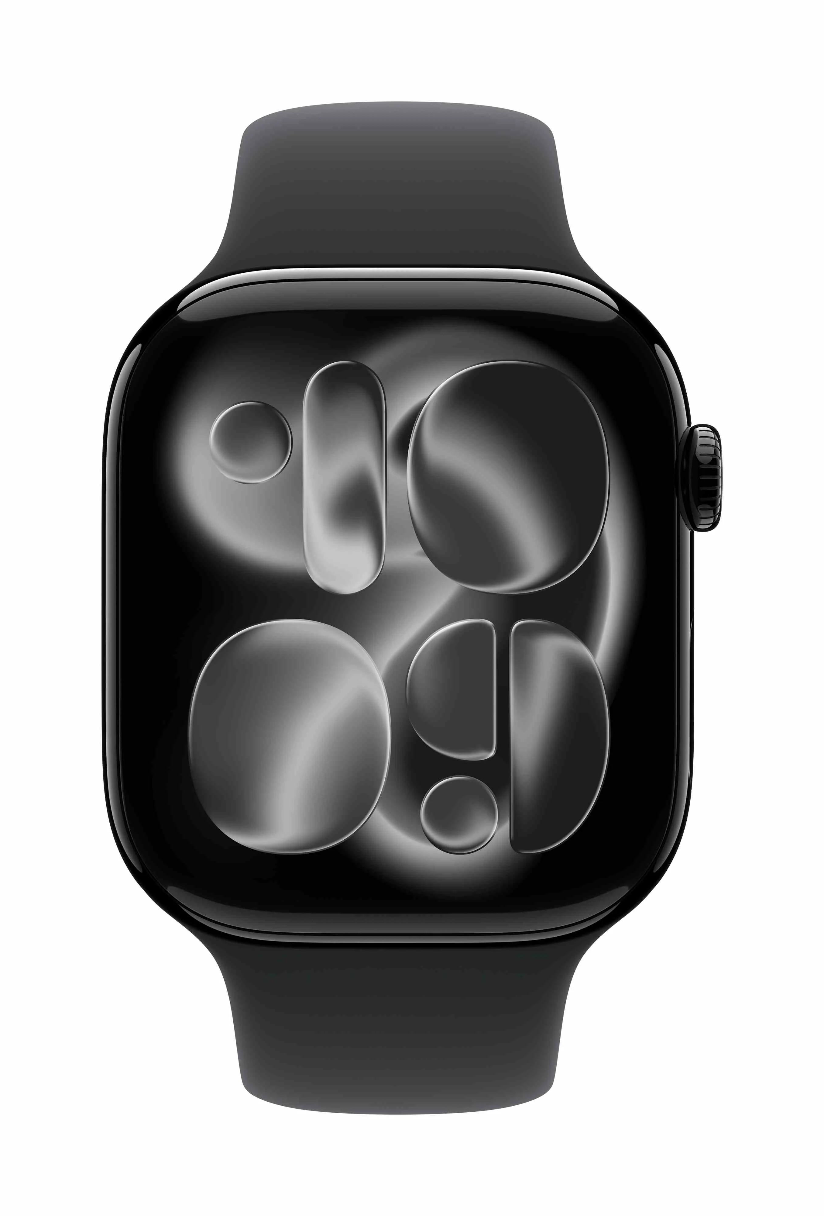 Apple Watch Series 11 GPS + Cellular 46mm, Jet Black Aluminium Case with Black Sport Band, M/L - Image 2