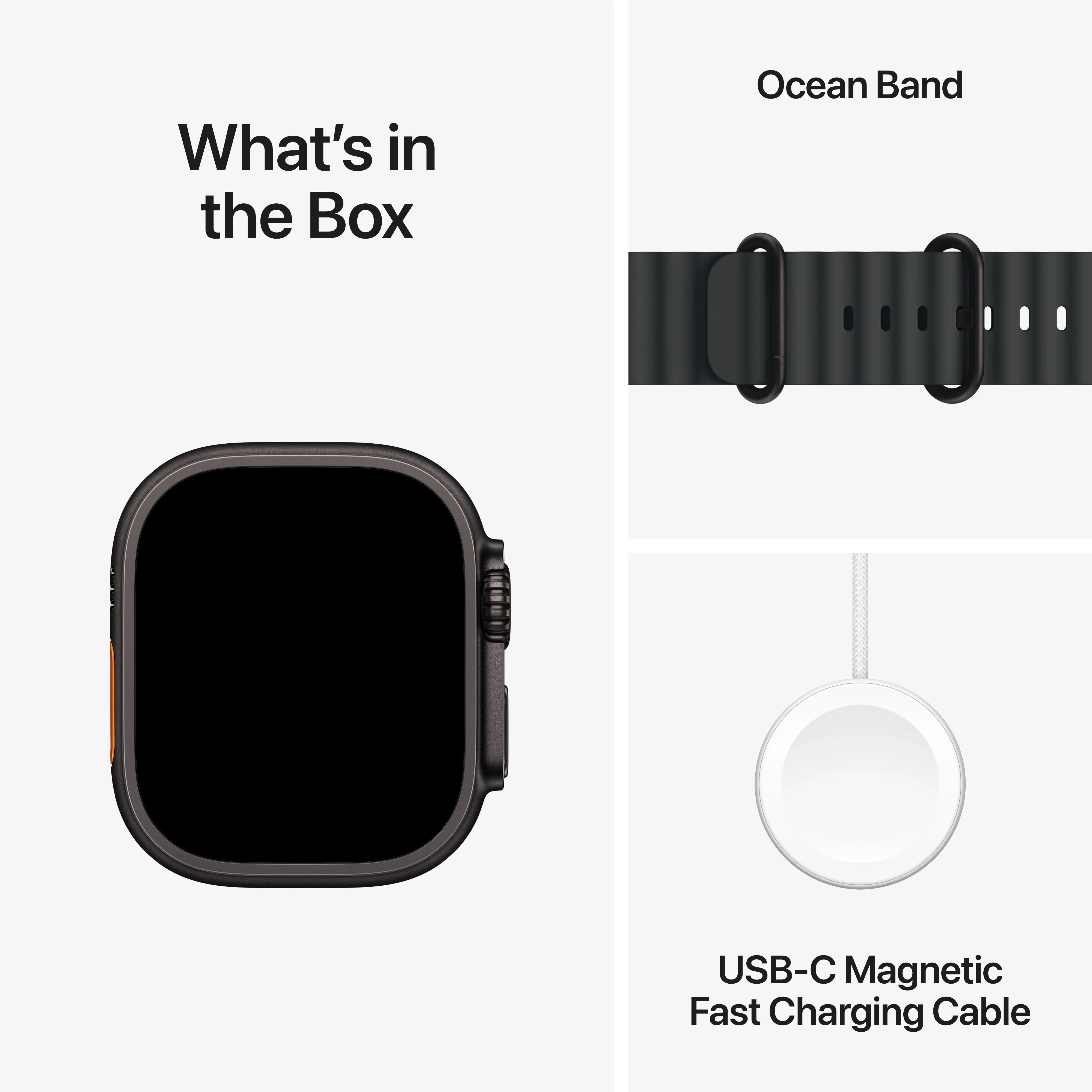 Apple Watch Ultra 2 GPS + Cellular 49mm Black Titanium Case with Black Ocean Band, MX4P3QA/A - Image 9