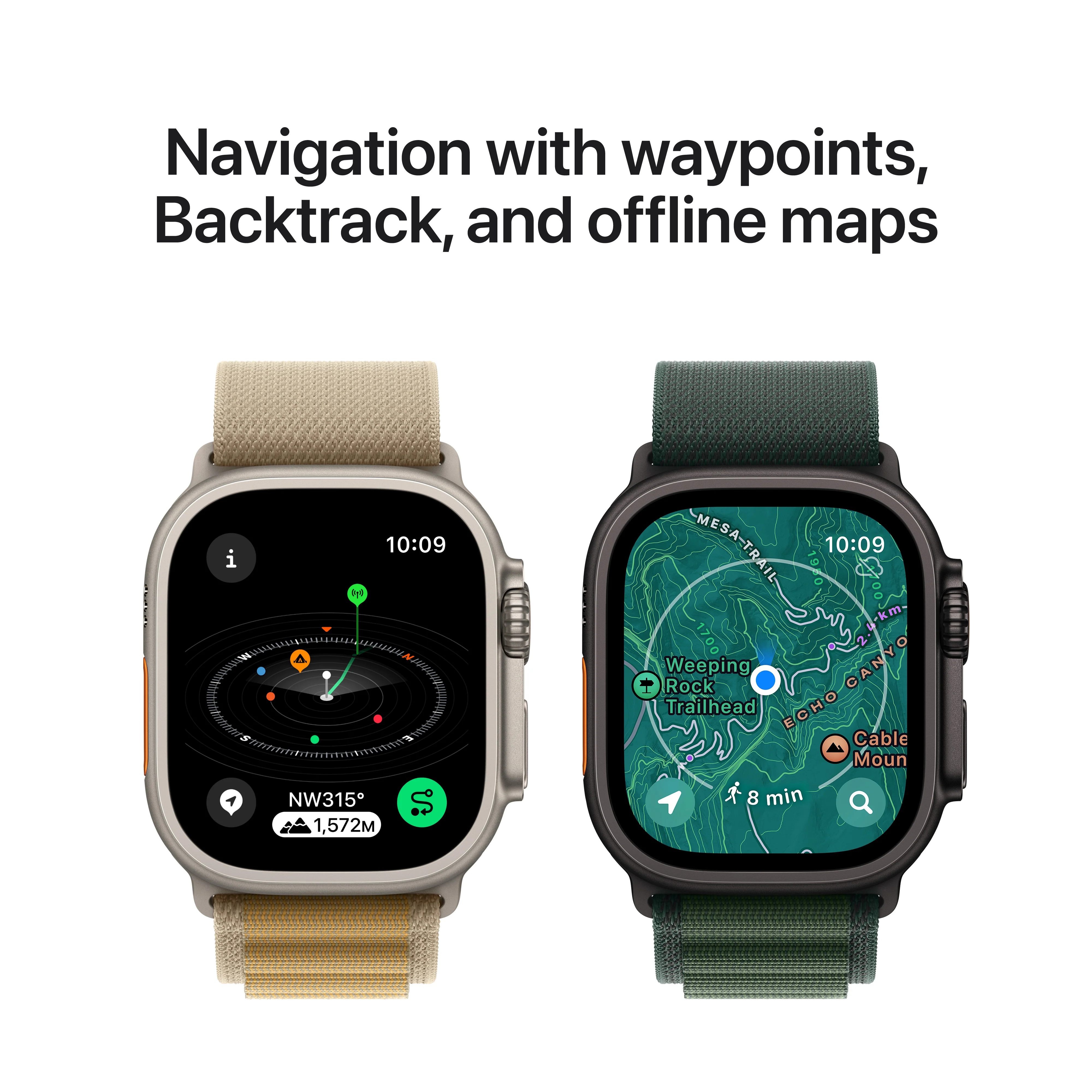 Apple Watch Ultra 2 GPS + Cellular 49mm Black Titanium Case with Black Trail Loop - S/M, MX4U3QA/A - Image 6