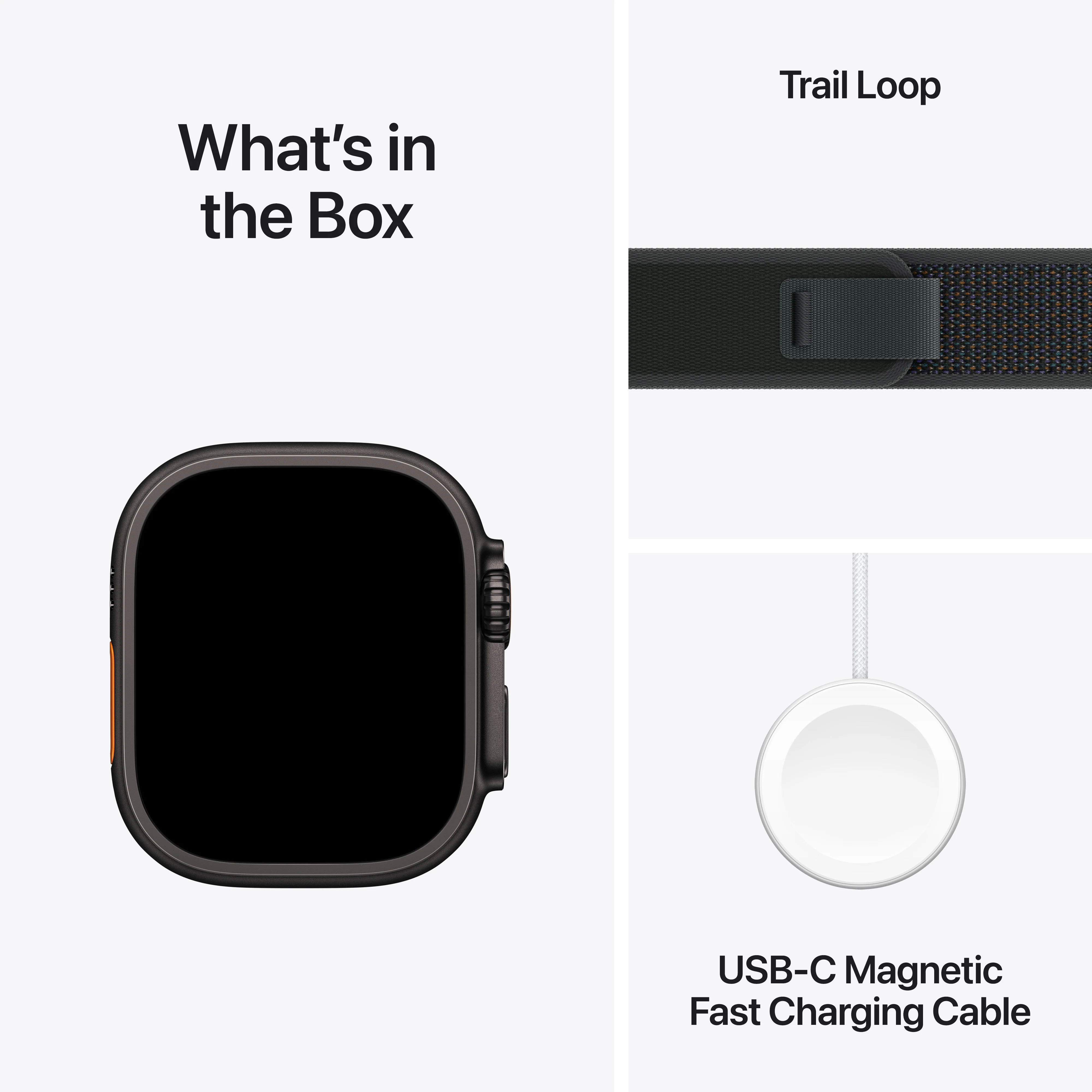 Apple Watch Ultra 2 GPS + Cellular 49mm Black Titanium Case with Black Trail Loop - S/M, MX4U3QA/A - Image 9