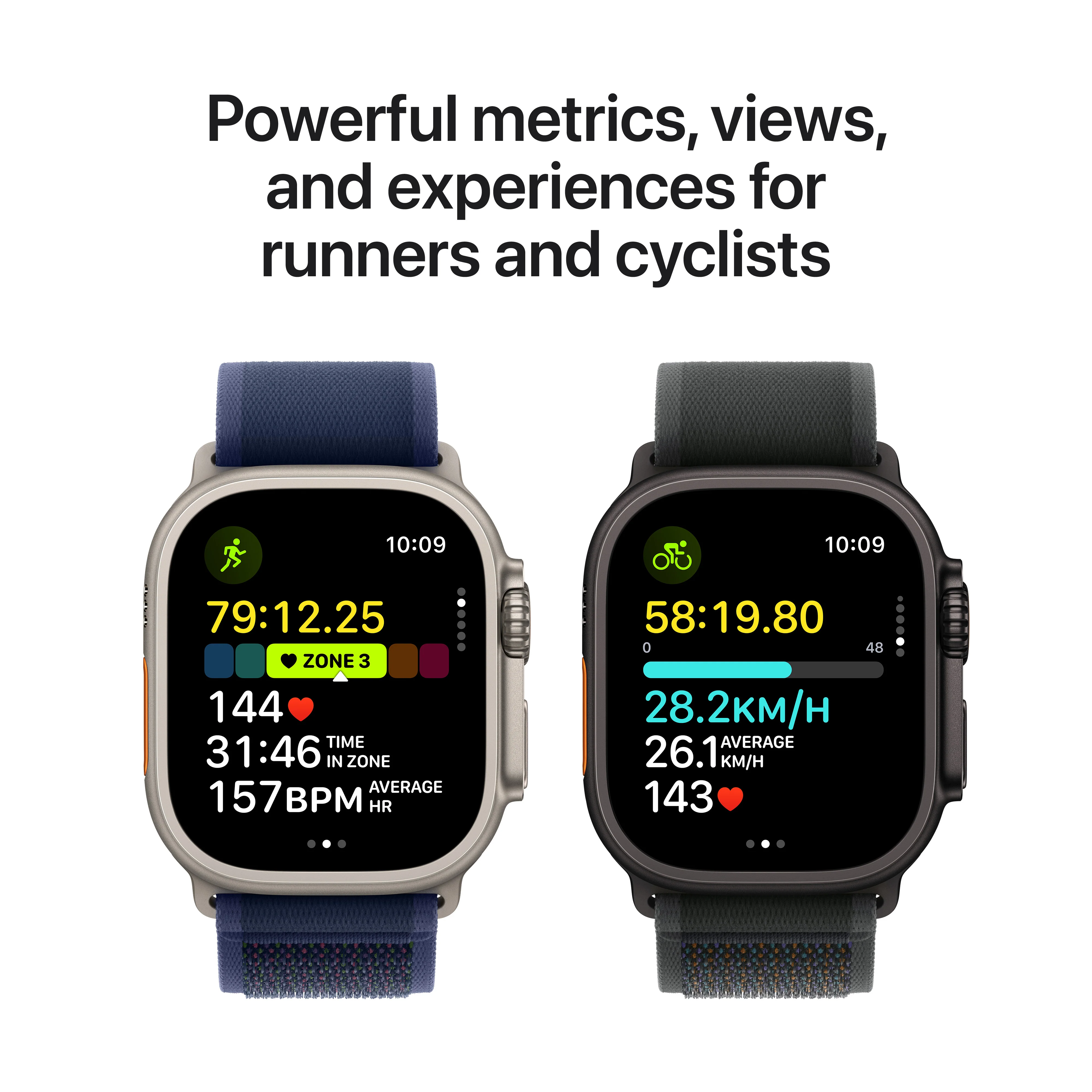 Apple Watch Ultra 2 GPS + Cellular 49mm Black Titanium Case with Dark Green Alpine Loop - Large, MX4T3QA/A - Image 4