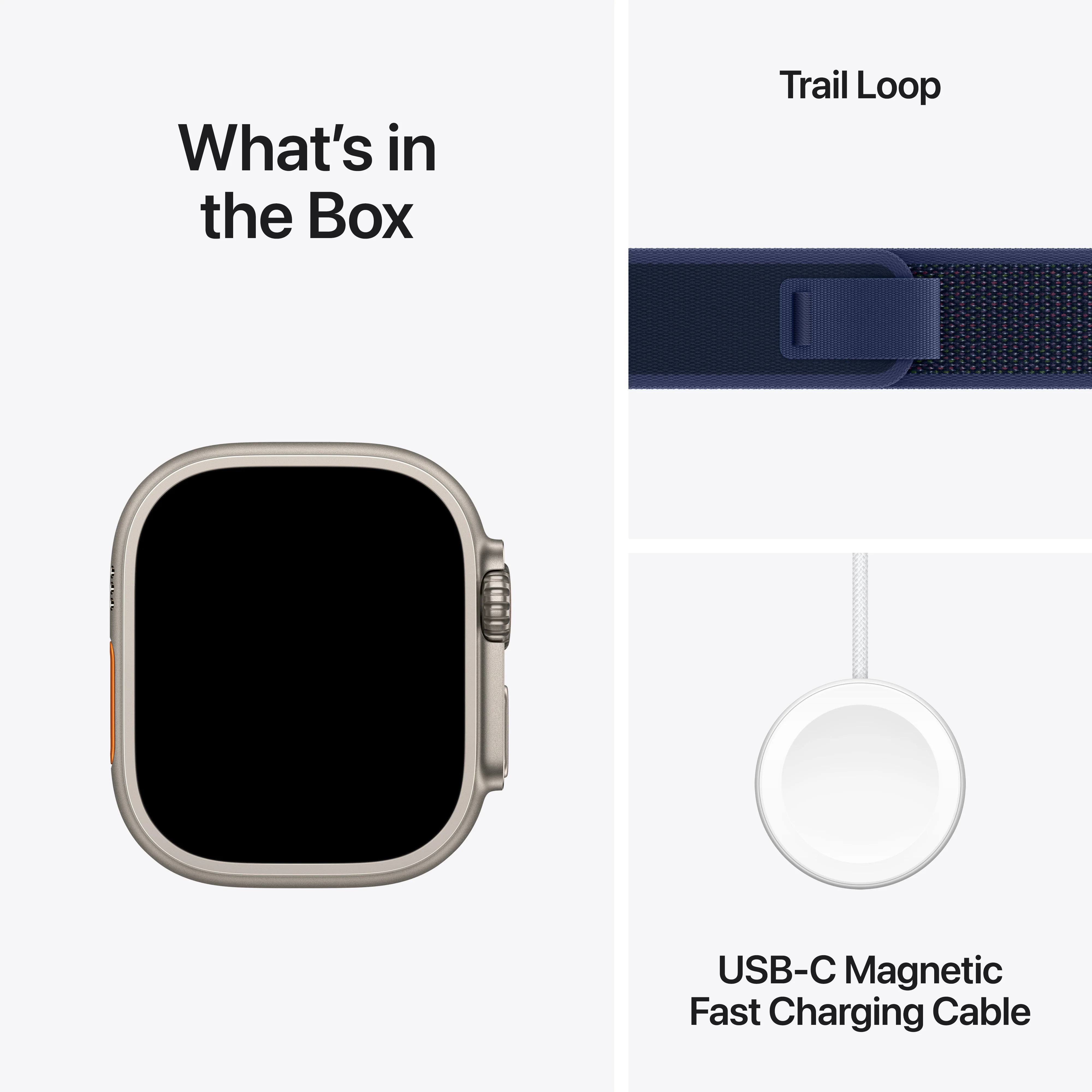 Apple Watch Ultra 2 GPS + Cellular 49mm Natural Titanium Case with Blue Trail Loop - S/M, MX4J3QA/A - Image 9