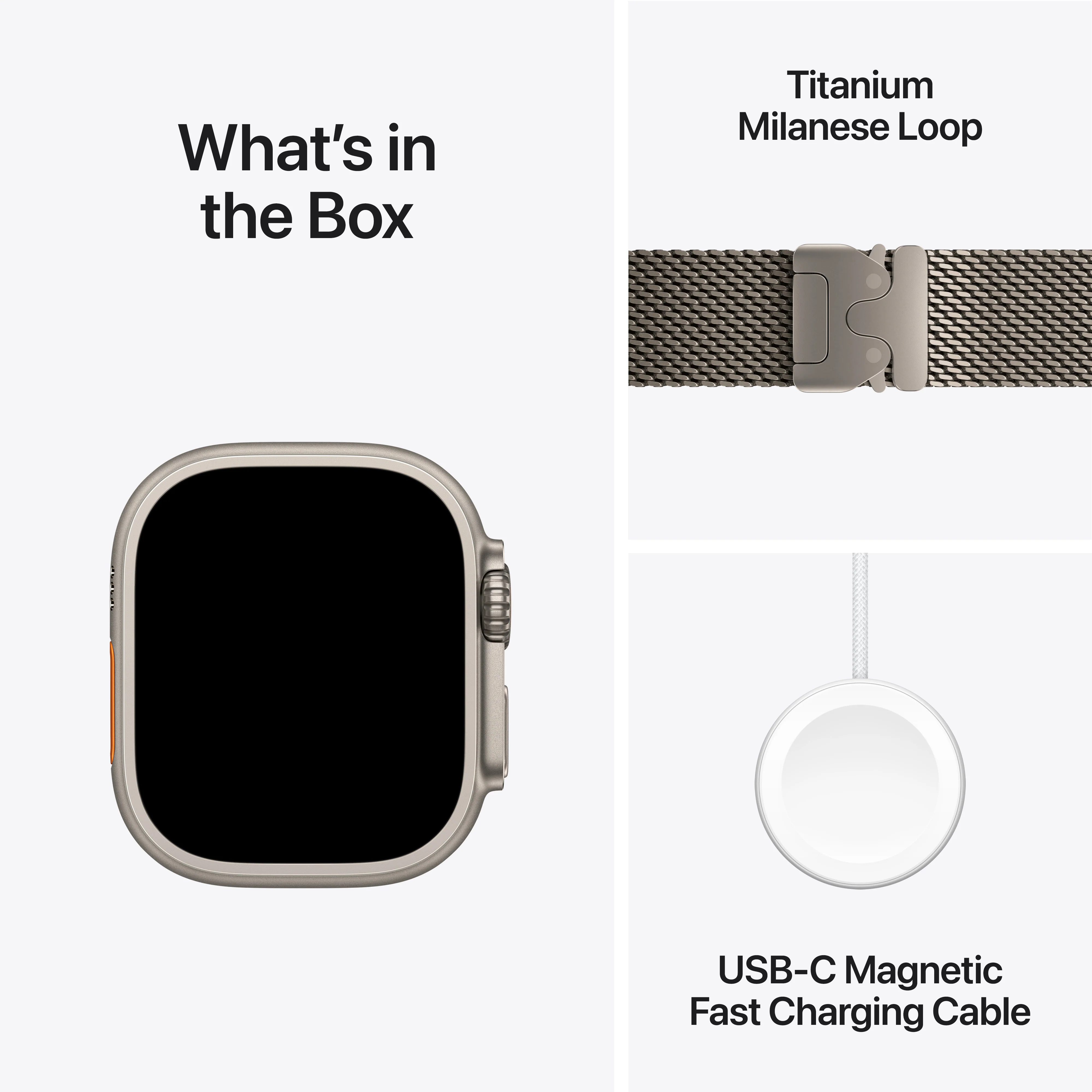 Apple Watch Ultra 2 GPS + Cellular 49mm Natural Titanium Case with Natural Titanium Milanese Loop - S, MX4M3QA/A - Image 9