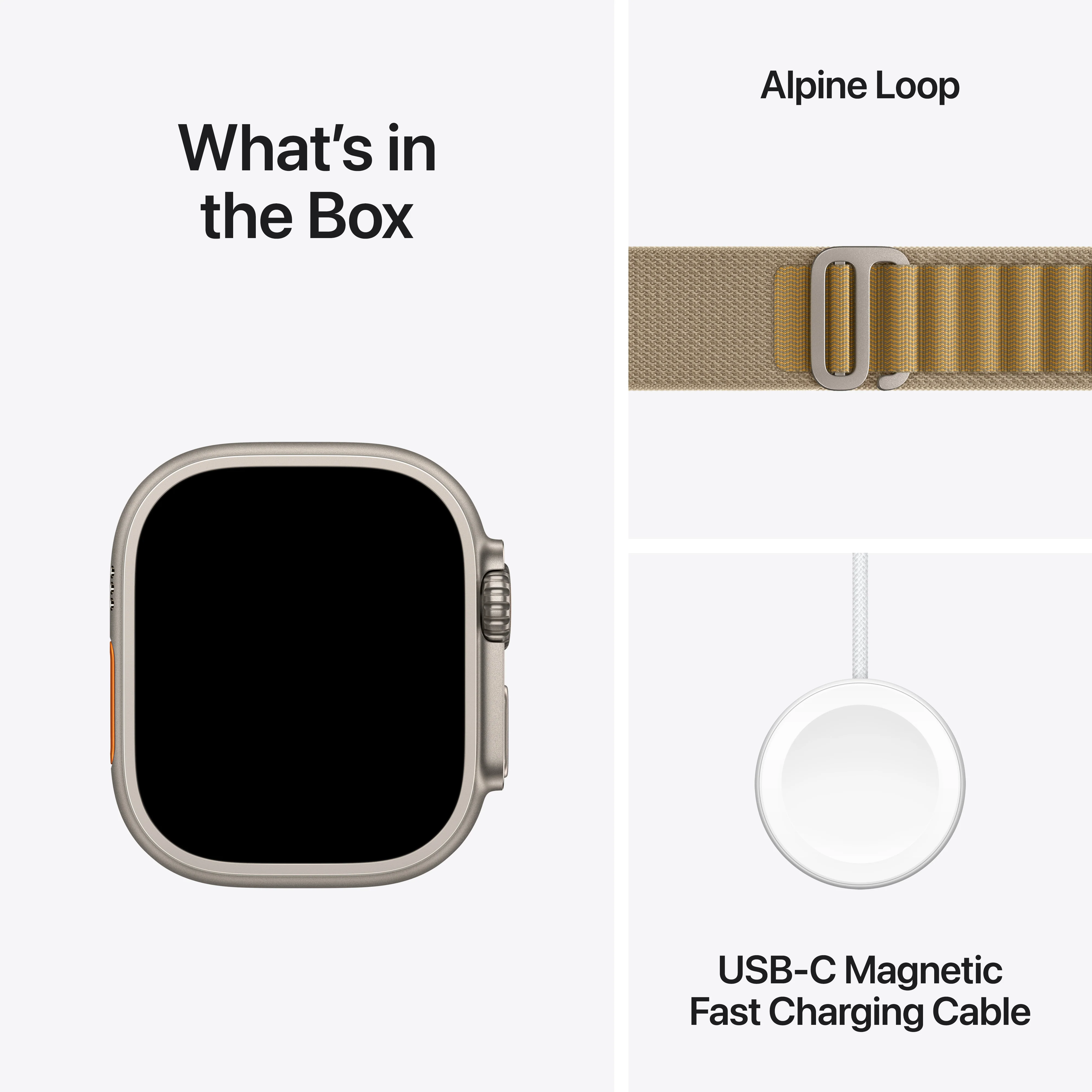 Apple Watch Ultra 2 GPS + Cellular 49mm Natural Titanium Case with Tan Alpine Loop - Medium, MX4F3QA/A - Image 9