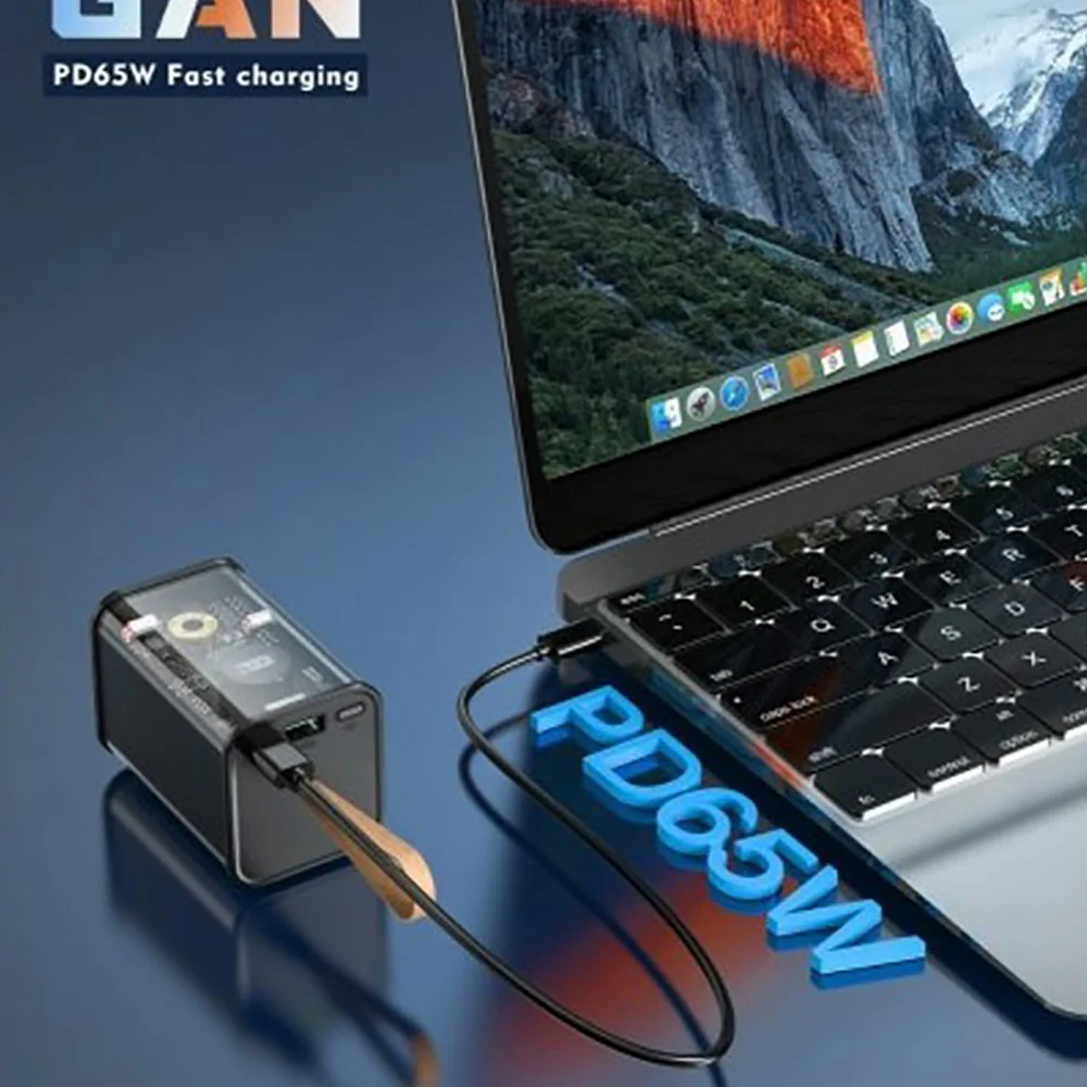 Aspor Transparent Power Bank 20000mAh  Black - Image 6
