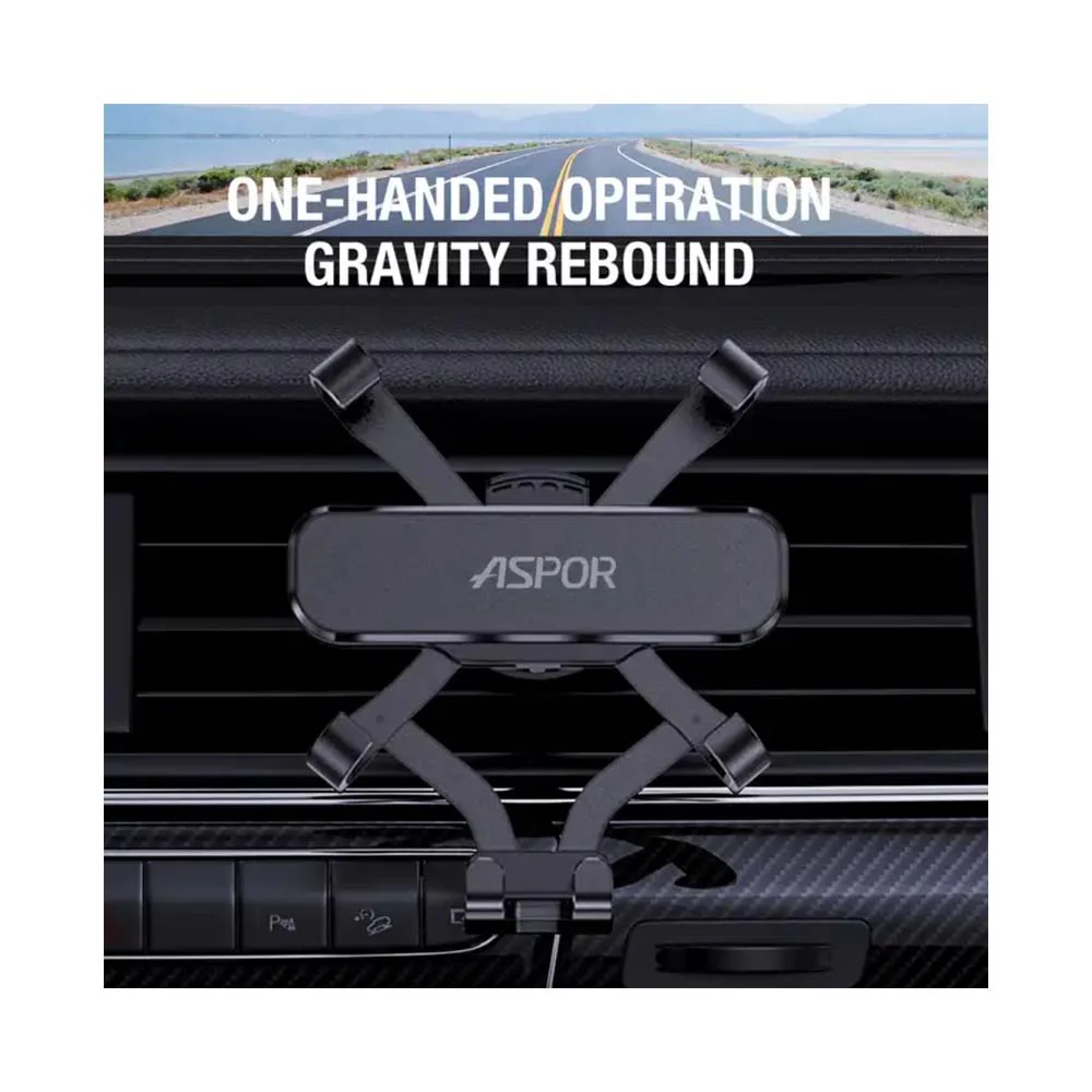 Aspor Multifunctional Mobile Car Mount Bracket Black - Image 4