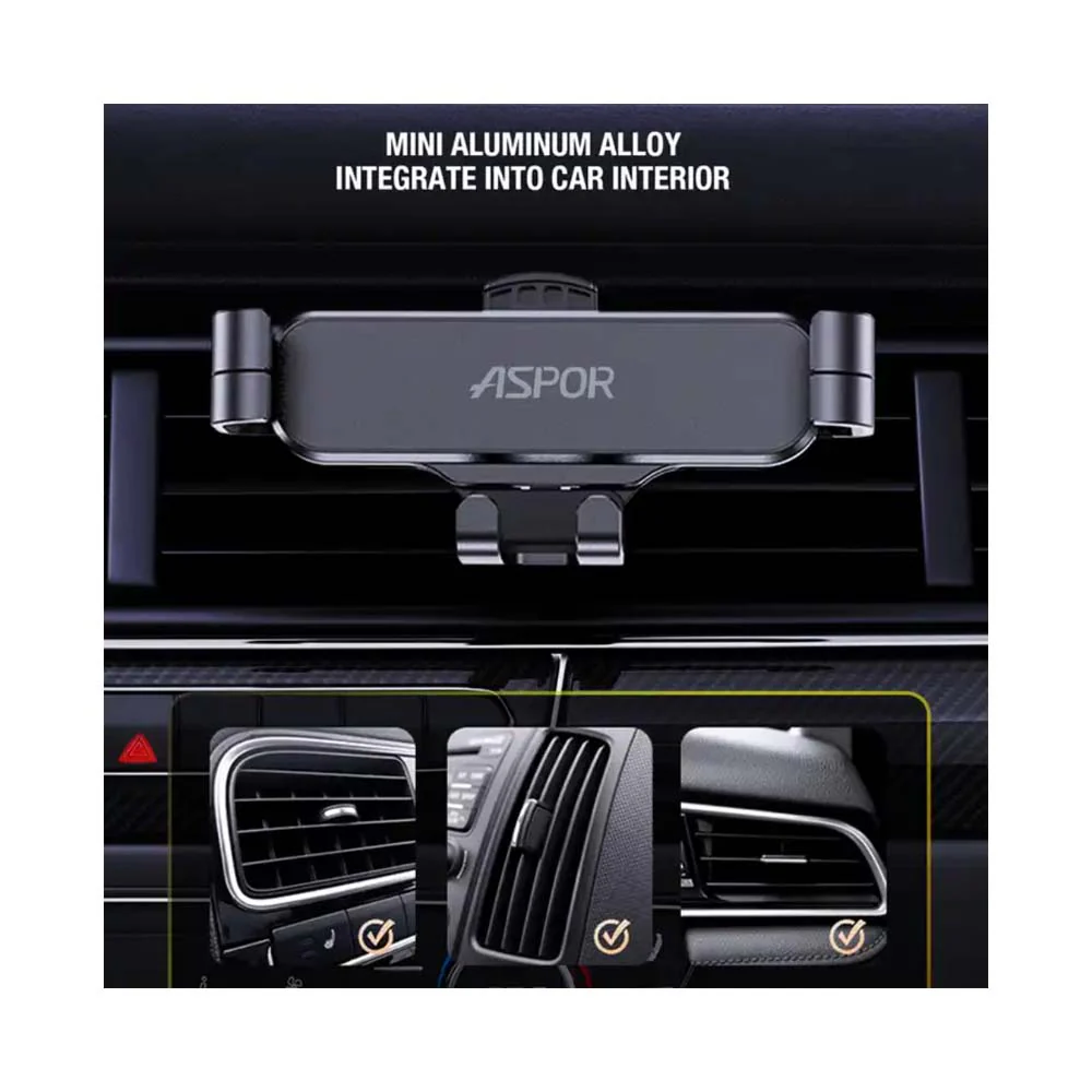 Aspor Multifunctional Mobile Car Mount Bracket Black - Image 5