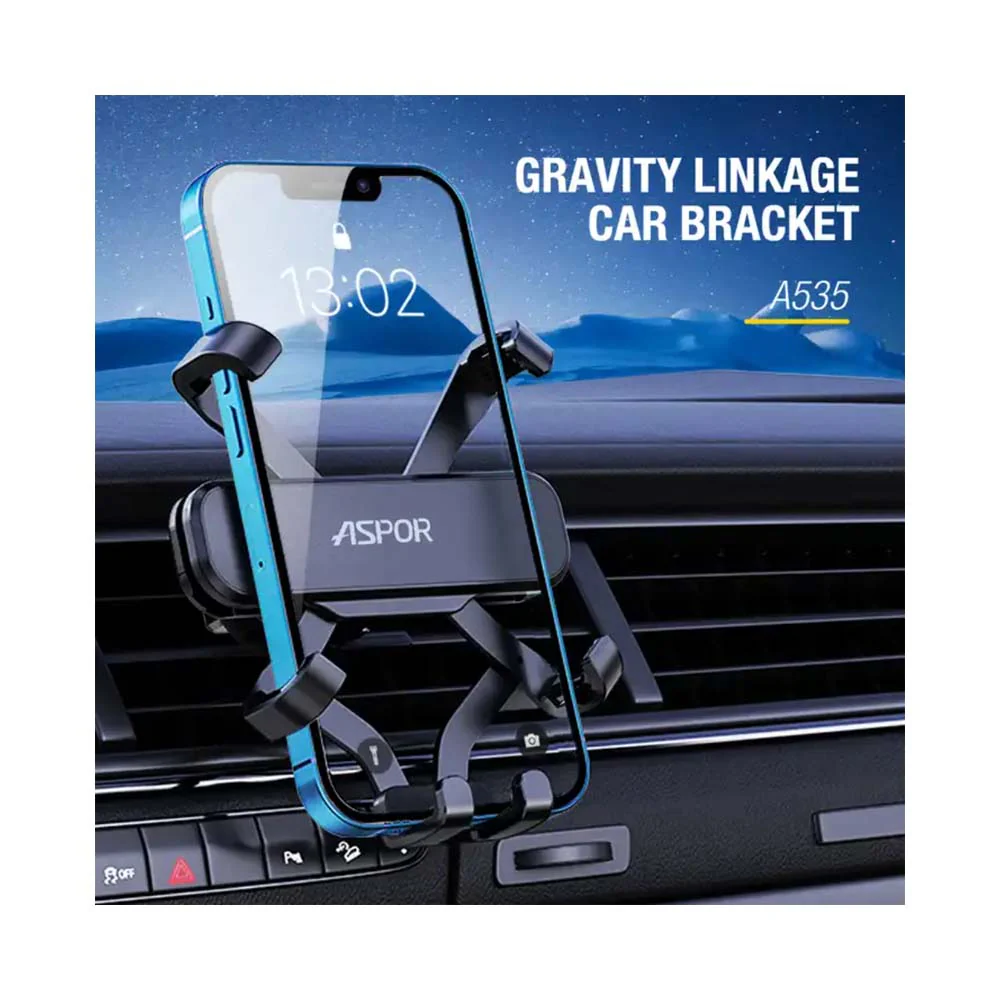 Aspor Multifunctional Mobile Car Mount Bracket Black - Image 6