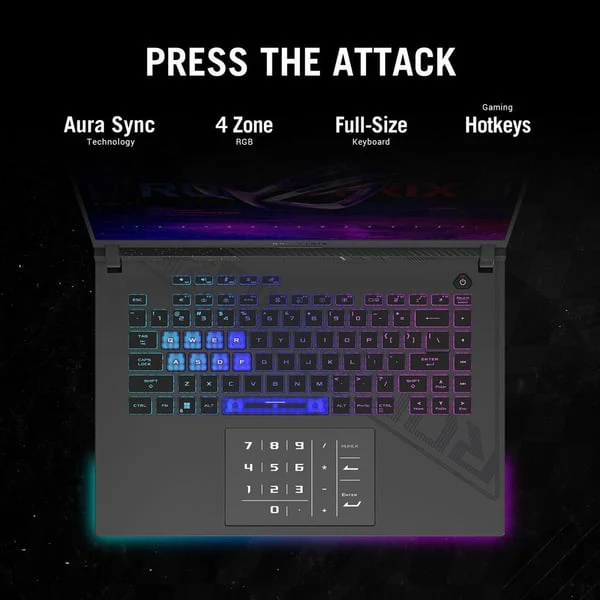 ASUS ROG Strix G614JVR-I9161G Gaming Laptop, Intel 14th Gen i9-14900, 16GB RAM, 1TB SSD, RTX 4060 8GB, 16 WUXGA, Windows 11 Home, Eclipse Grey - Image 8