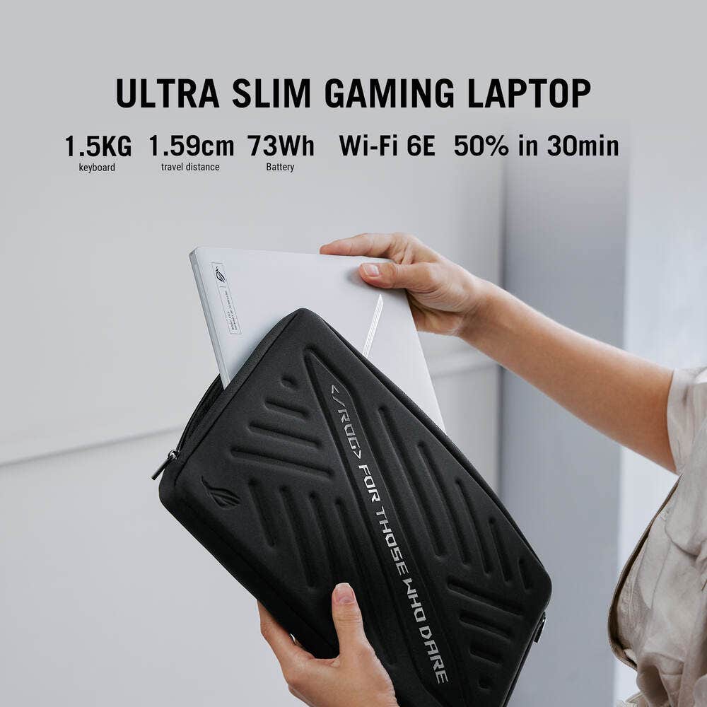 ASUS ROG Zephyrus GA403UV-OLED9132W Gaming Laptop, AMD R9-8000 R9-8945HS, 32GB RAM, 1TB SSD, RTX 4060 8GB, 14 3K OLED, Windows 11 Home, Platinum White - Image 9